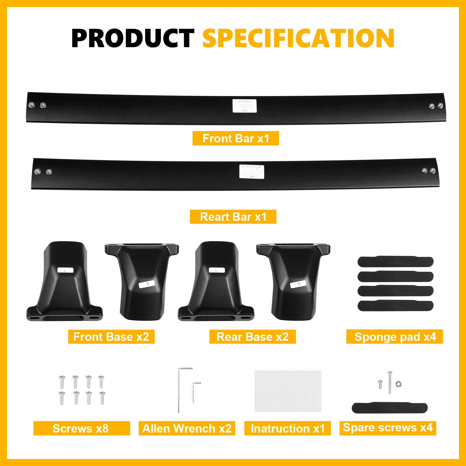 KINGGERI 260lbs Roof Rack Cross Bars Fit for Honda CRV CR-V 2023-2026, Made of Metal Aluminum Heavy Duty Crossbar Roof Rail