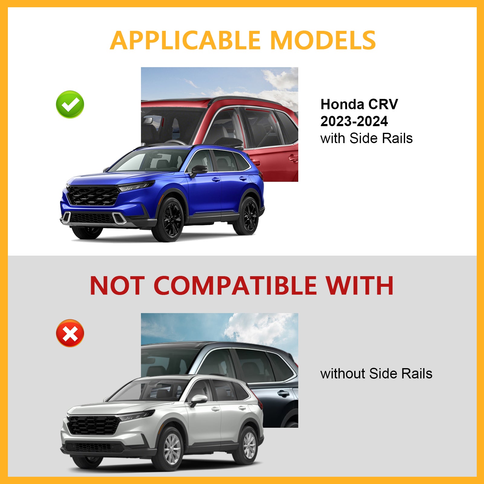 KINGGERI 260lbs Roof Rack Cross Bars Fit for Honda CRV CR-V 2023-2026, Made of Metal Aluminum Heavy Duty Crossbar Roof Rail