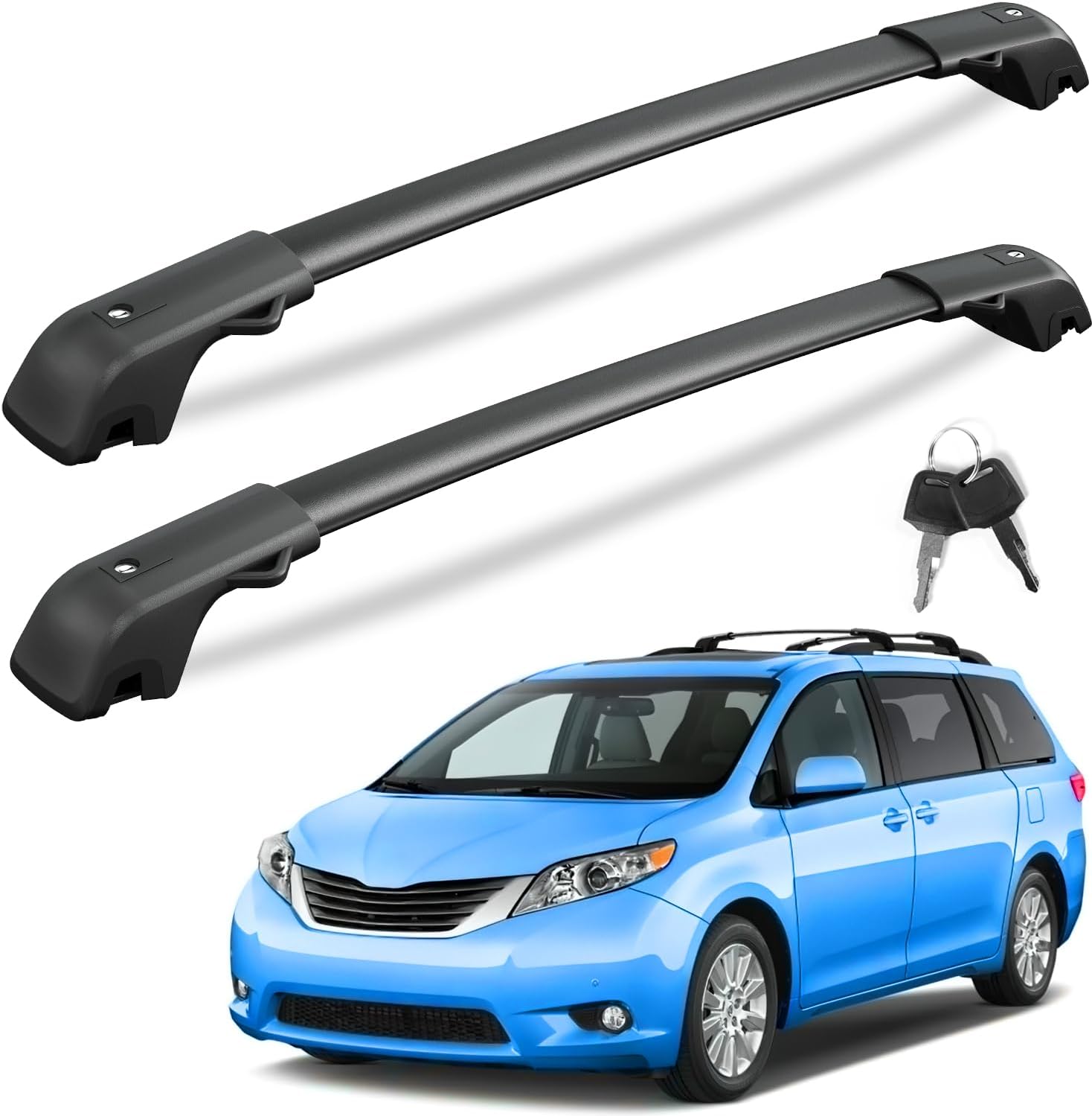 Lockable Roof Rack Cross Bars for Toyota Sienna 2011-2020