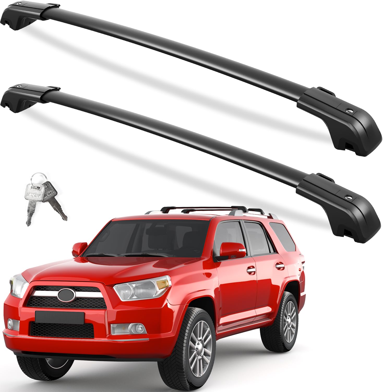 KINGGER heavy Duty 260lb Lockable Roof Rack Cross Bars Fit for Toyota 4Runner 2010-2024 (with Factory Side Rails)