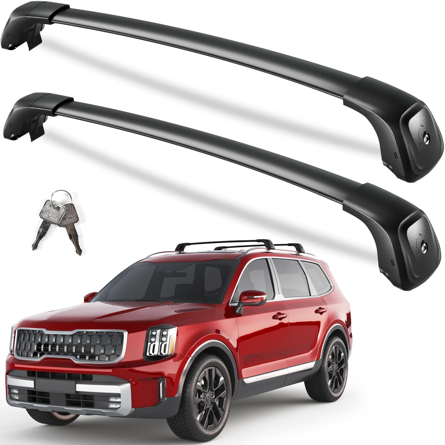 KINGGERI 260lbs Roof Rack Cross Bars Fit for Kia Telluride 2019-2025 EX S SX SX-Prestige (Not for LX, X-Line or X-Pro)