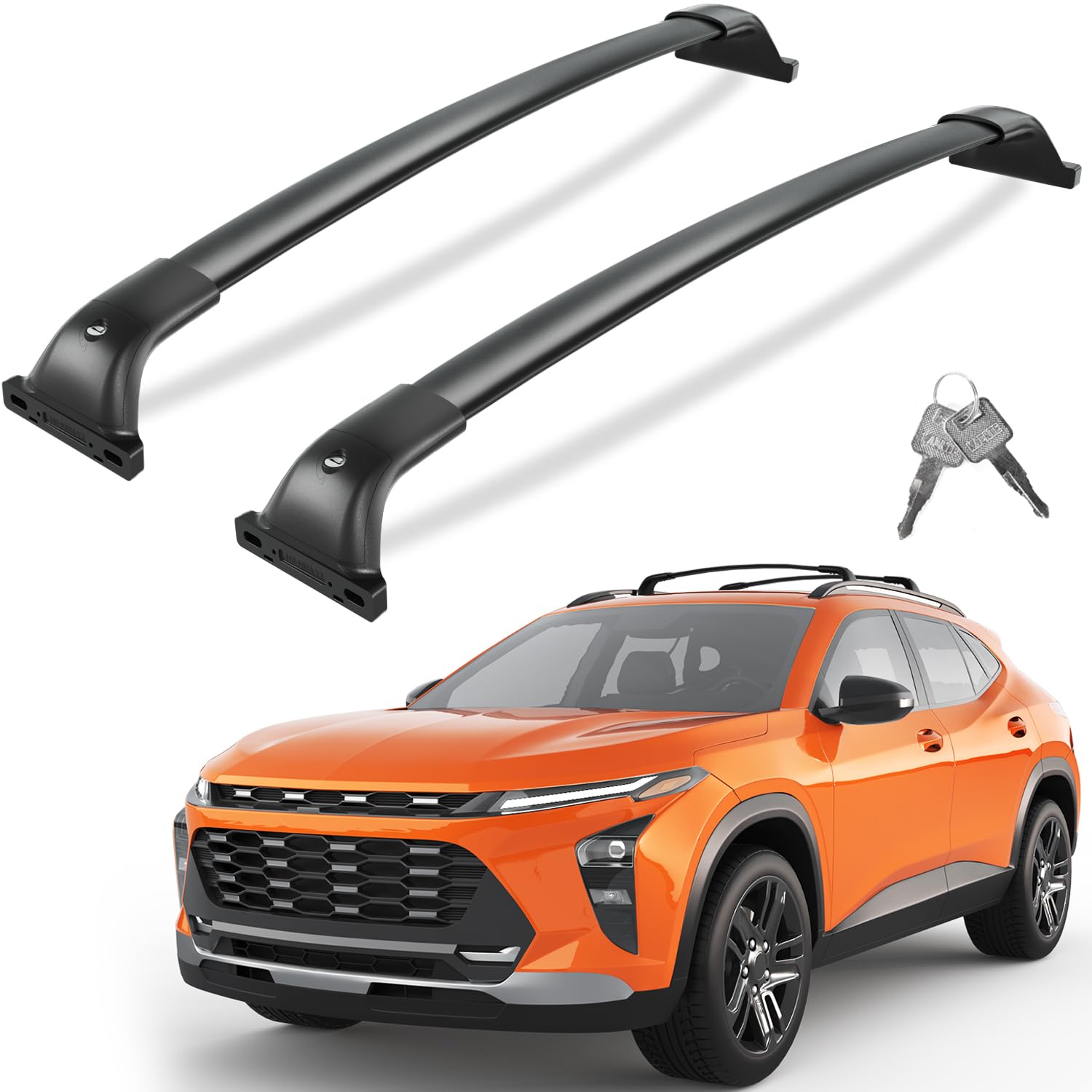 Lockable 260lbs Roof Rack Cross Bars Compatible with Chevrolet Trax 2023 2024 2025 2RS ACTIV LT Chevy