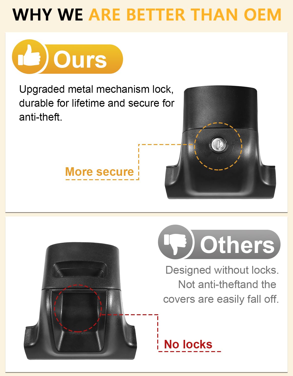 KINGGERI 260lbs Lockable Roof Rack Cross Bars Compatible with Toyota Sequoia 2023-2025 with Flush Rails