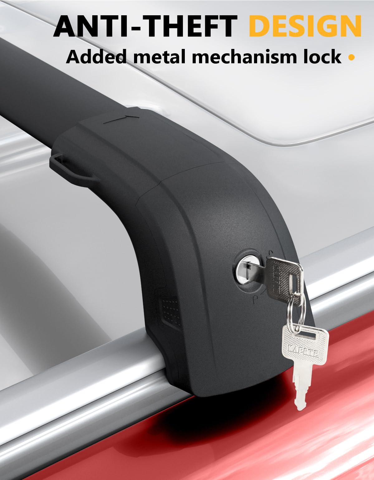 220lbs Lockable Roof Rack Cross Bars Compatible with Genesis GV80 2021 2022 2023 2024 2025