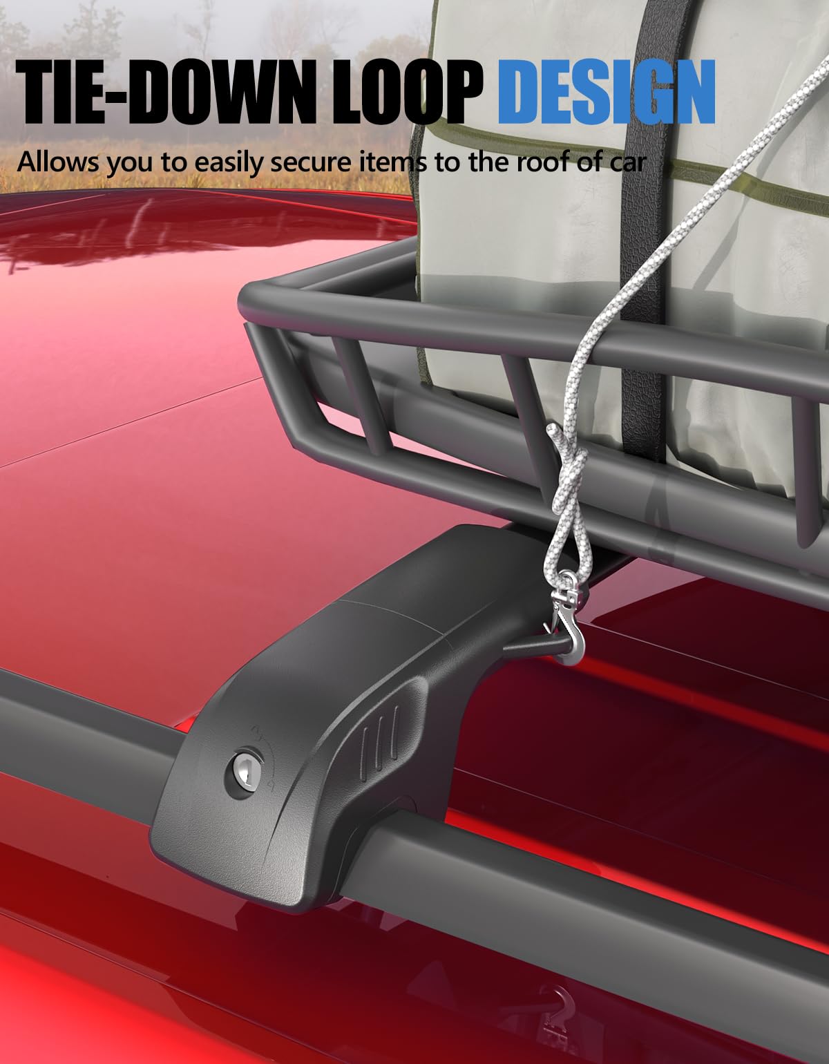 Lockable Roof Rack Cross Bars 220lb Compatible with Volkswagen VW Tiguan 2018-2024 (Not for Limited) & Taos 2022-2024