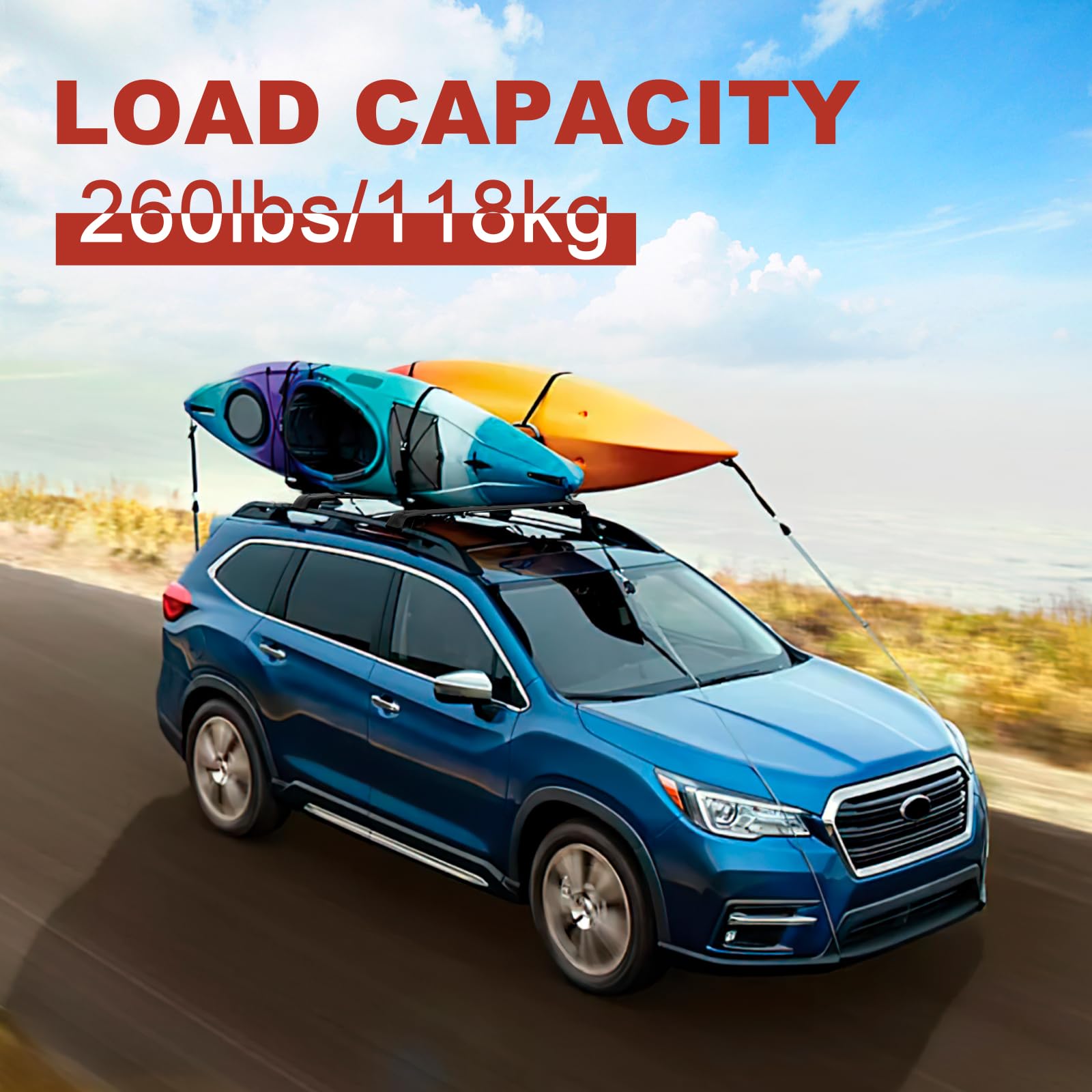 KINGGERI Lockable Roof Rack Cross Bars Compatible with Subaru Ascent 2019 2020 2021 2022 2023 2024 2025
