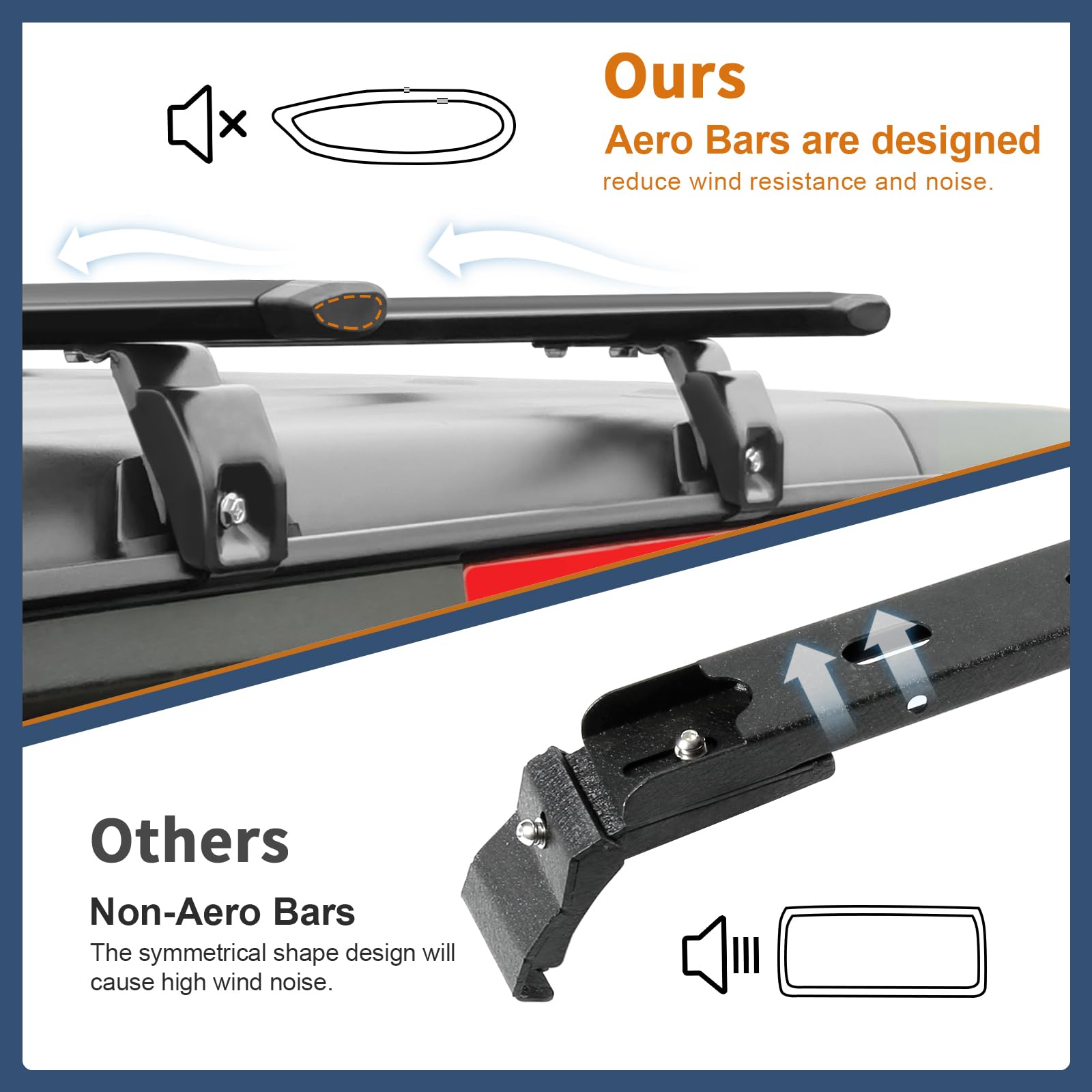 KINGGERI Heavy Duty 330lb Roof Rack Cross Bars Fit for Jeep Wrangler JK JL Gladiator JT 2007-2025, 2 & 4 Door Aluminum