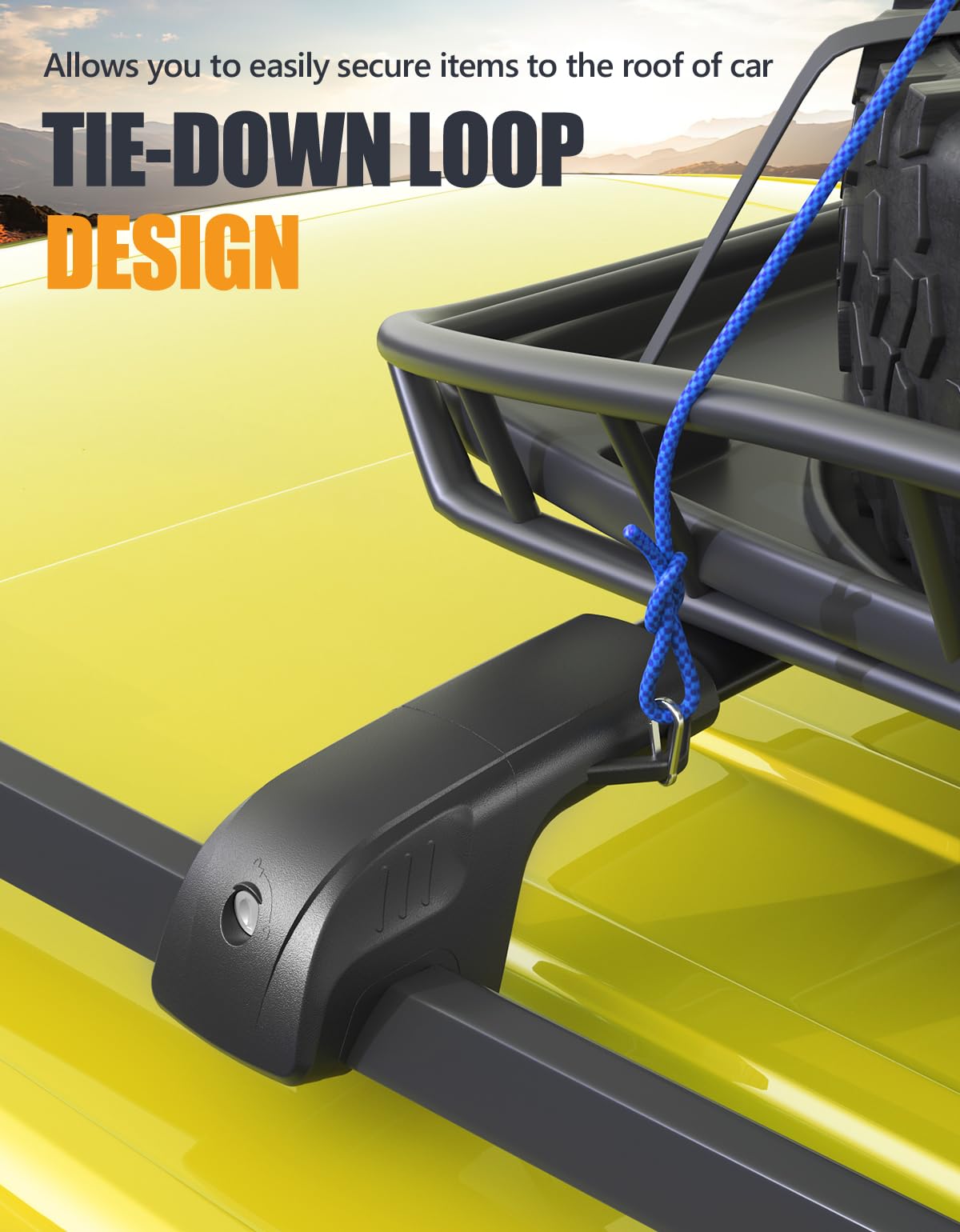 220lbs Lockable Roof Rack Cross Bars Compatible with Kia EV9 2024 2025 GT-Line (Not for Wind & Land) with Raised Side Rails