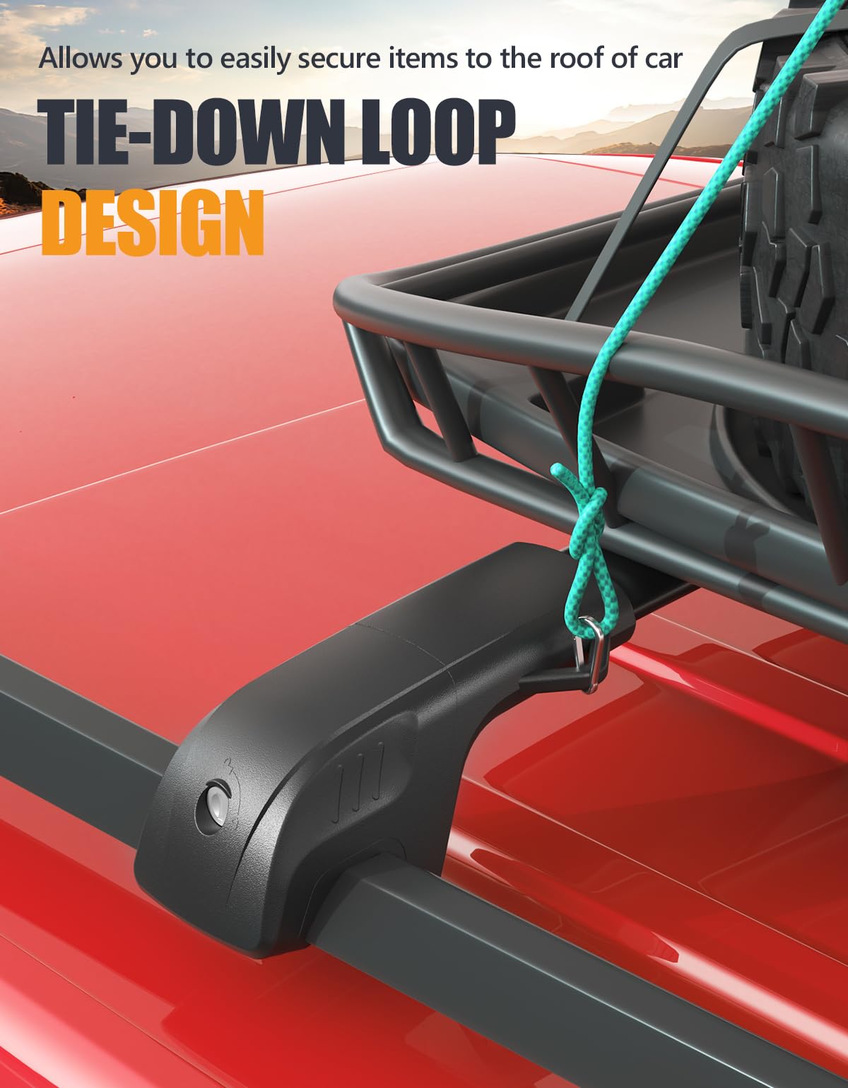 220lbs Lockable Roof Rack Cross Bars Compatible with Chevy Chevrolet Traverse 2022 2023 2024 2025 with Raised Side Rails