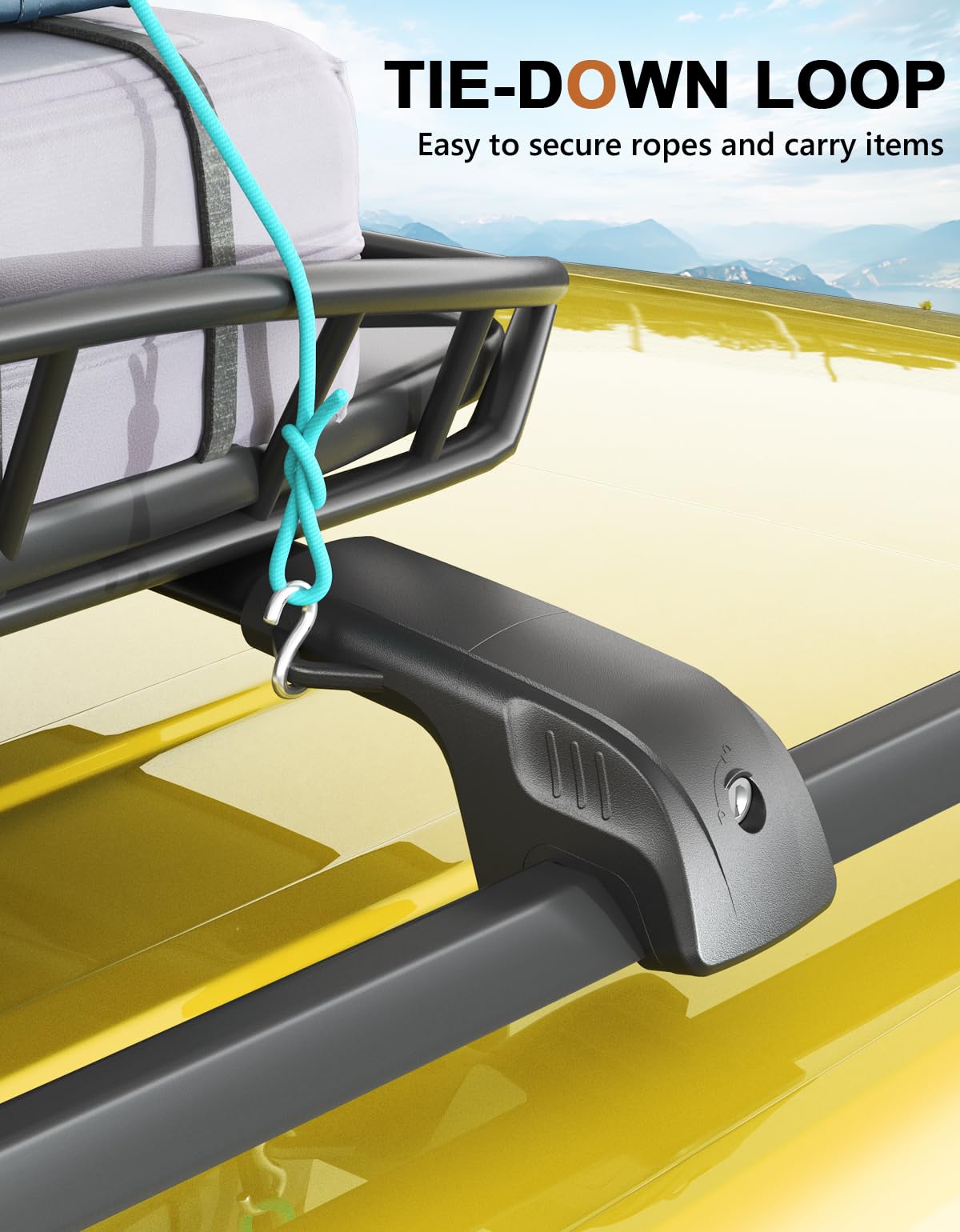 Lockable 220lbs Roof Rack Cross Bars Compatible with Subaru Crosstrek Wilderness 2024 2025 with Raised Side Rails