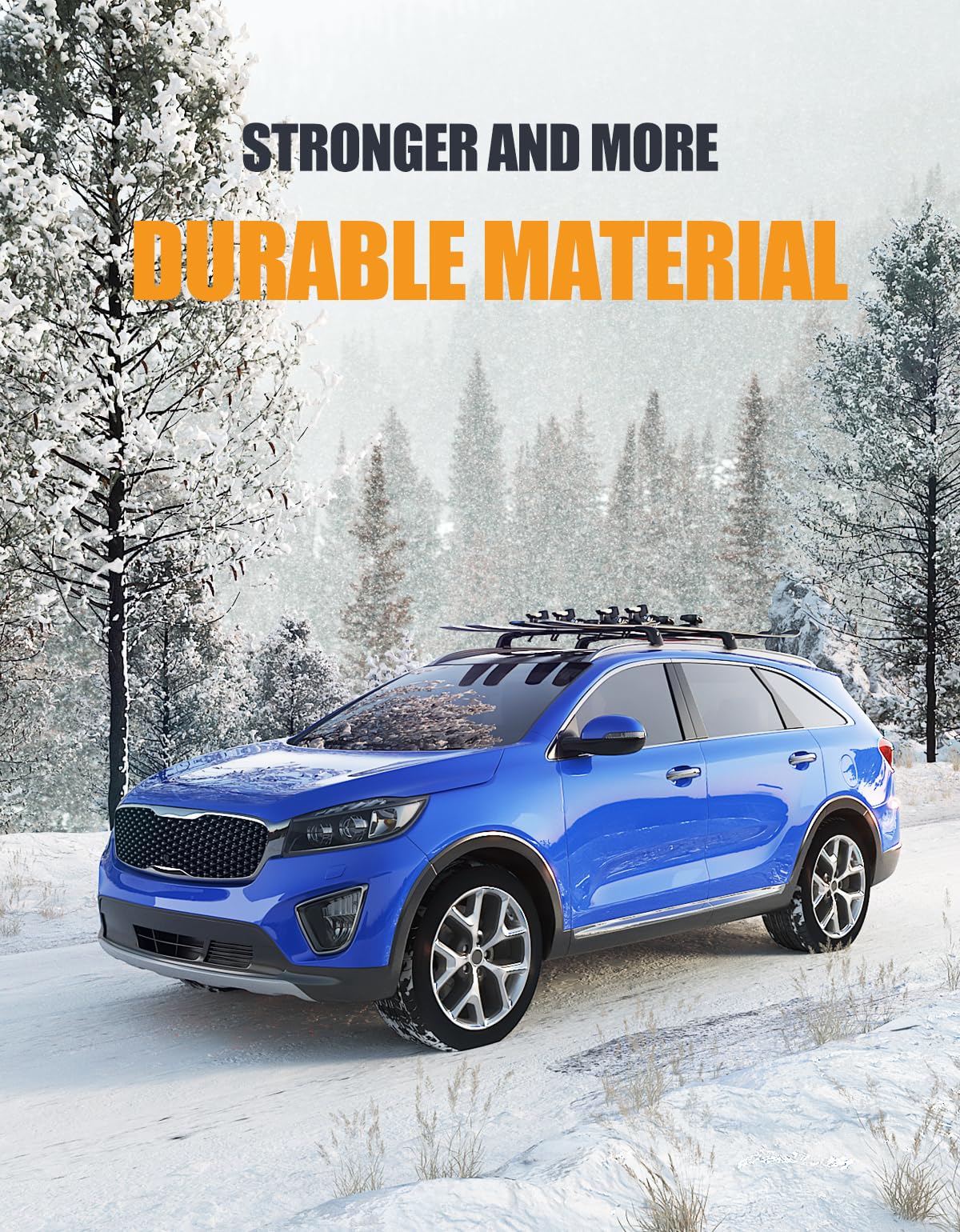 Lockable Roof Rack Cross Bars 220lbs Compatible with KIA Sorento 2016 2017 2018 2019 2020 with Flush Side Rails