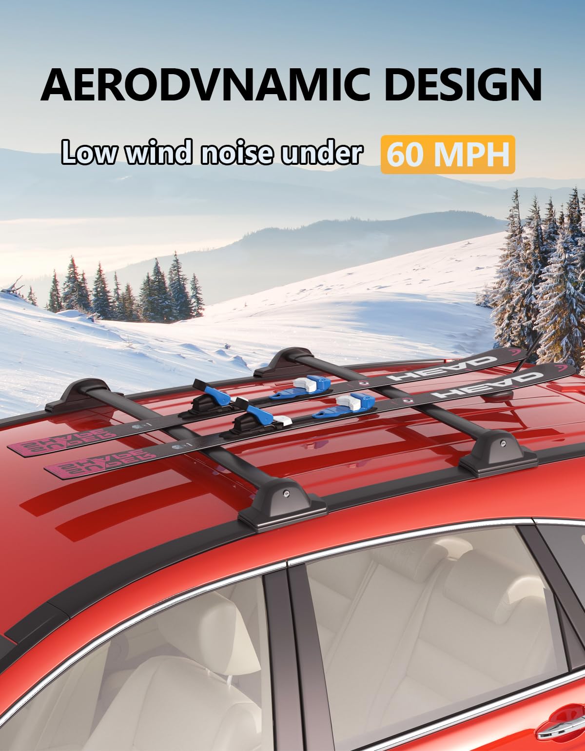 KINGGERI 220lbs Lockable Roof Rack Cross Bars Compatible with Honda CRV CR-V 2007-2011 EX EX-L LX 2.4L L4