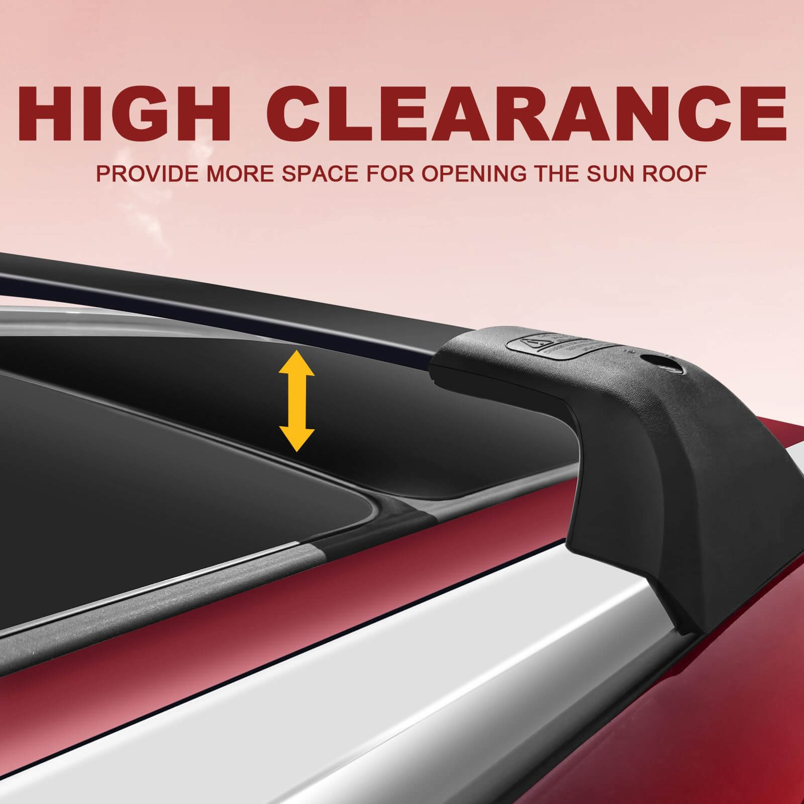 KINGGERI 260Lbs Lockable Roof Rack Cross Bars Compatible with Toyota Corolla Cross 2022-2026 (with Flush Side Rails)