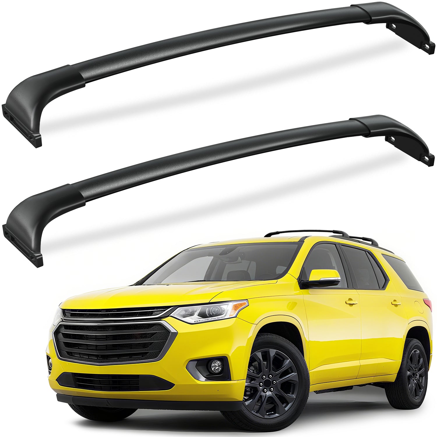KINGGERI Roof Rack Cross Bars 220lbs Compatible with Chevy Chevrolet Traverse 2018-2021