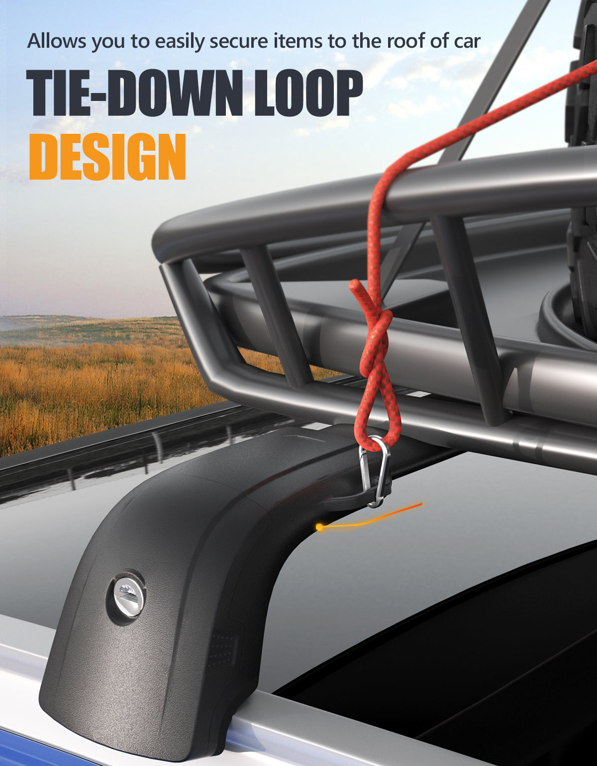 KINGGERI Lockable 220lb Roof Rack Cross Bars Fit for 2021-2025 Chevrolet Suburban & Tahoe GMC Yukon XL, Cadillac Escalade ESV