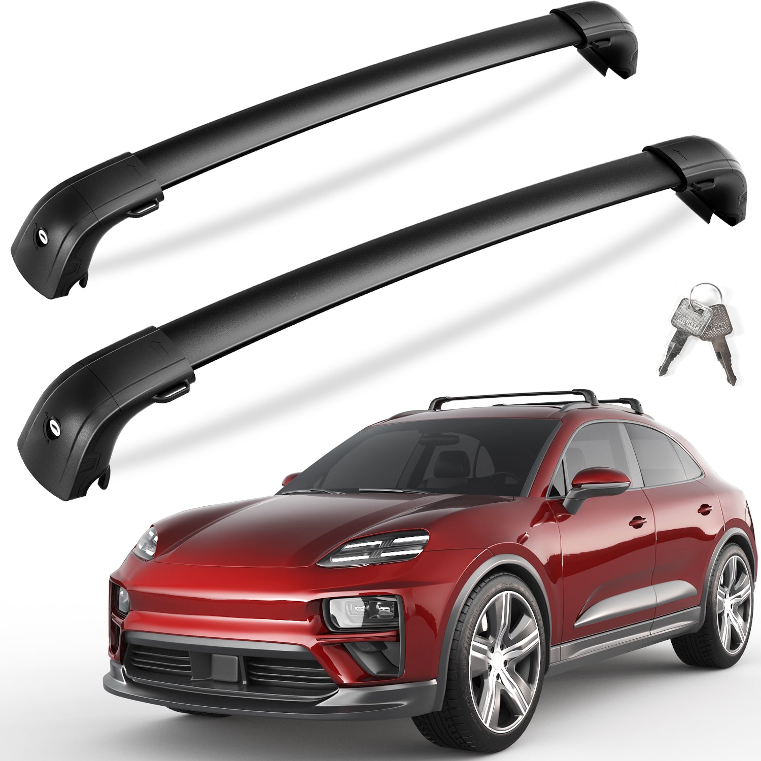KINGGERI 300lbs Roof Rack Cross Bars - Compatible with Porsche Macan 2014-2026 with Flush Side Rails