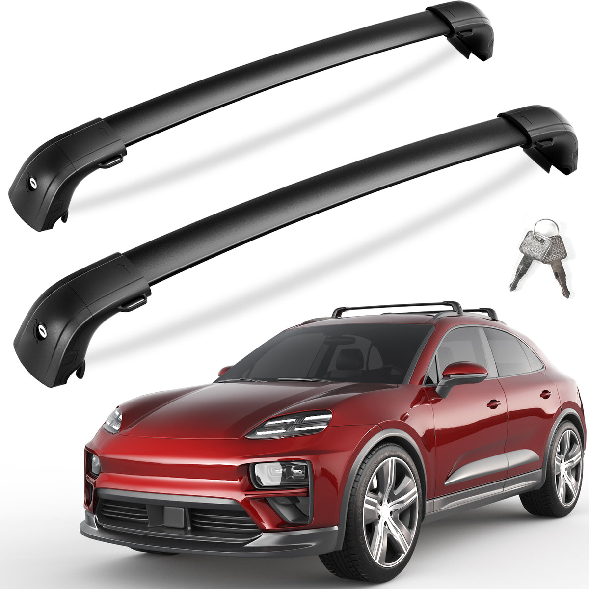 KINGGERI 300lbs Roof Rack Cross Bars - Compatible with Porsche Macan 2