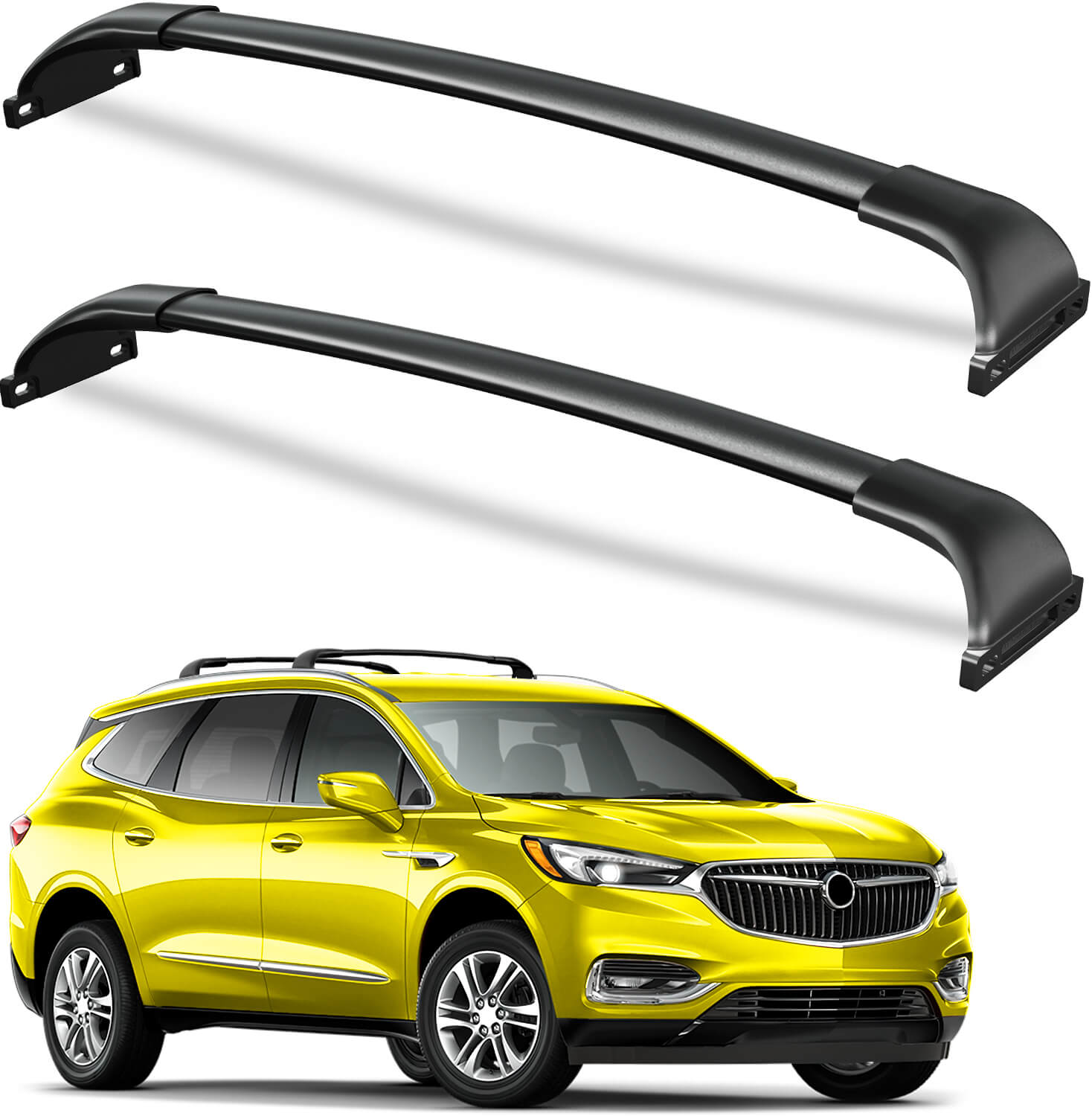 KINGGERI Roof Rack Cross Bars 220lbs Compatible with Buick Enclave 2018-2024 (with Flush Side Rails)