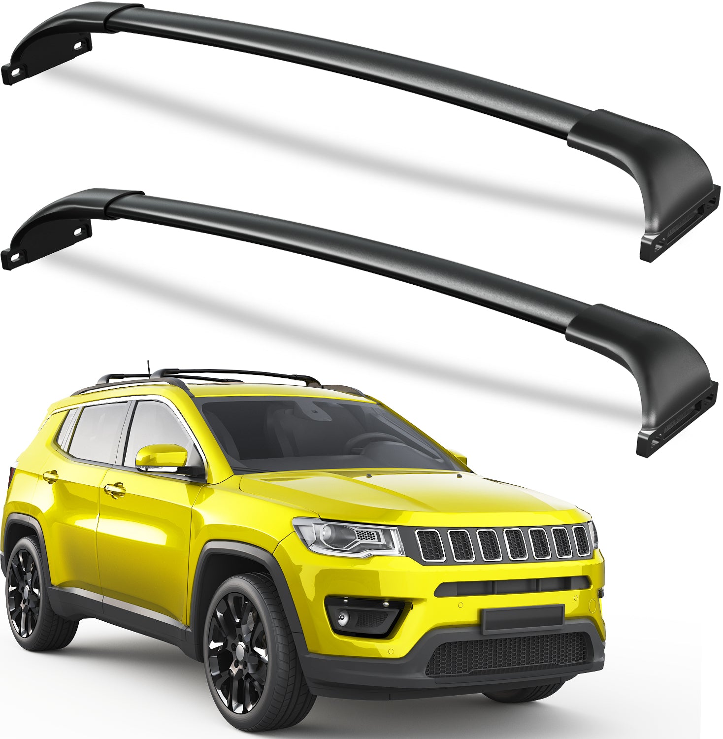 KINGGERI Roof Rack Cross Bars 220lbs Compatible with Jeep Compass 2018-2025