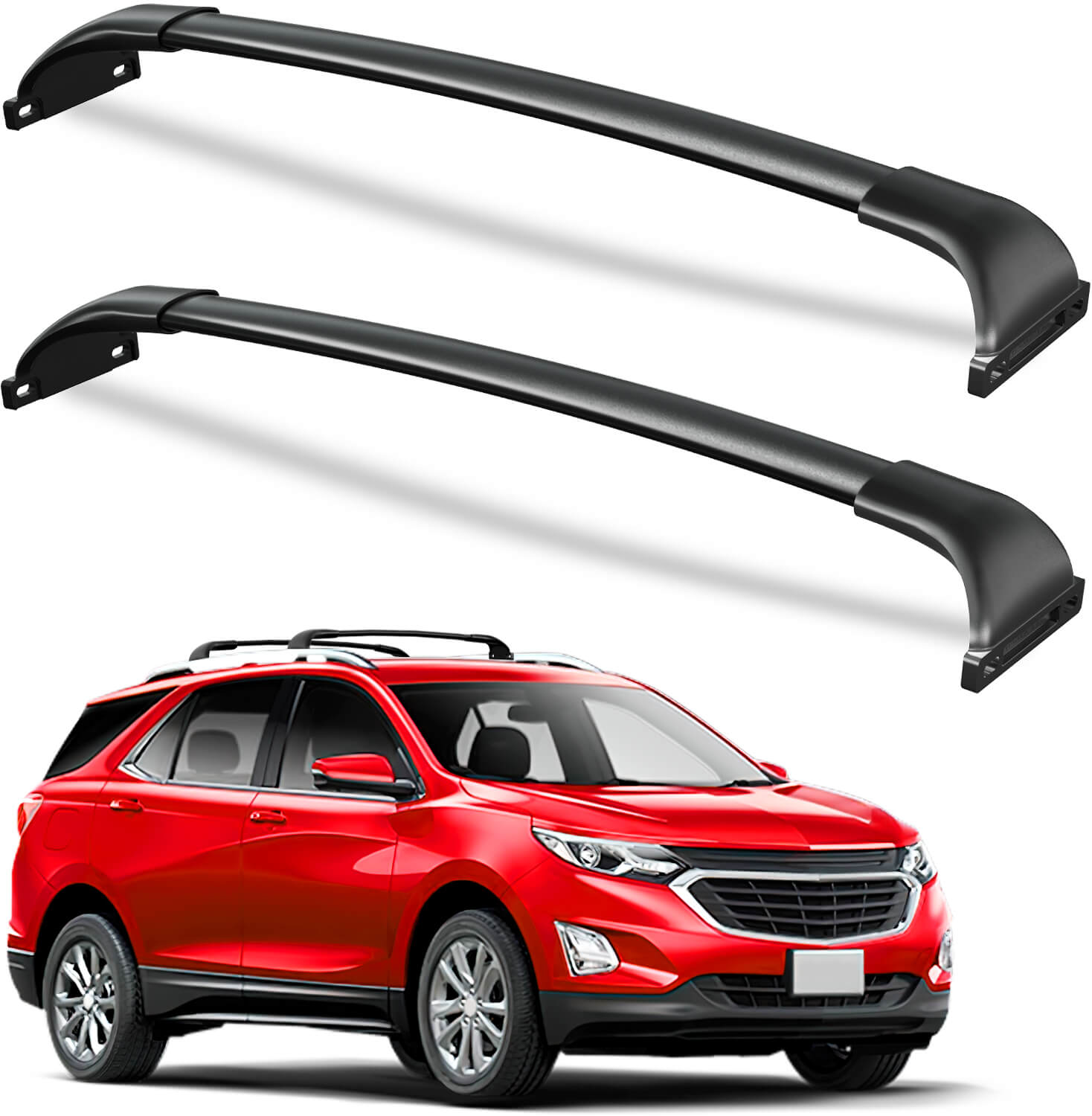 KINGGERI 220lbs Roof Rack Cross Bars Compatible with Chevy Chevrolet Equinox 2018-2024 & GMC Terrain 2018-2024