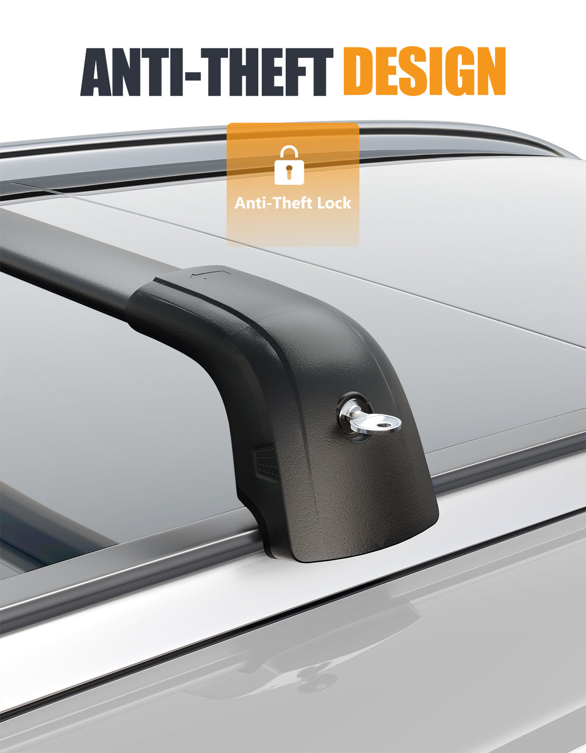 KINGGERI 300lbs Roof Rack Cross Bars - Compatible with Porsche Macan 2014-2026 with Flush Side Rails