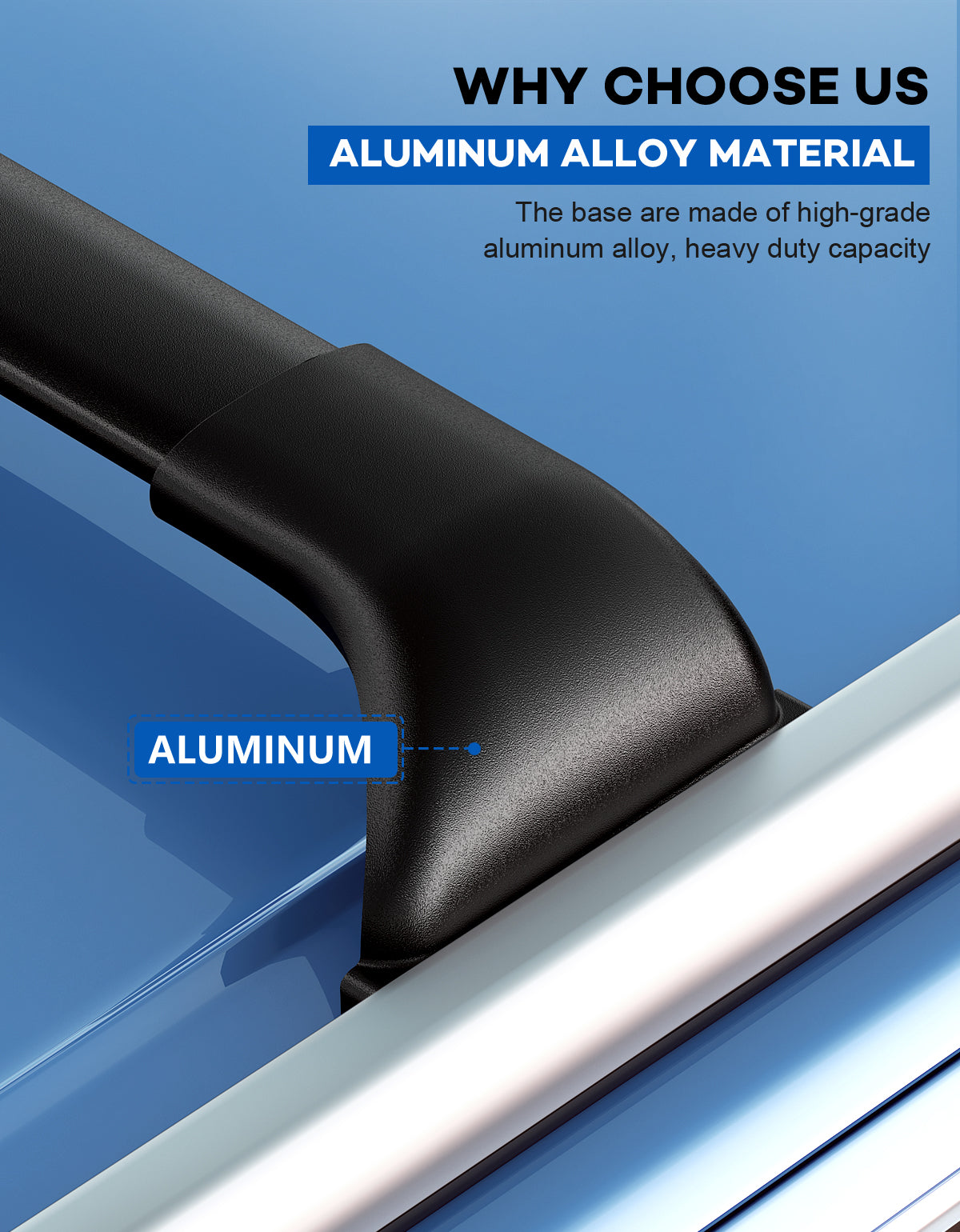 KINGGERI Roof Rack Cross Bars 220lbs Compatible with Honda Prologue Touring 2024 2025