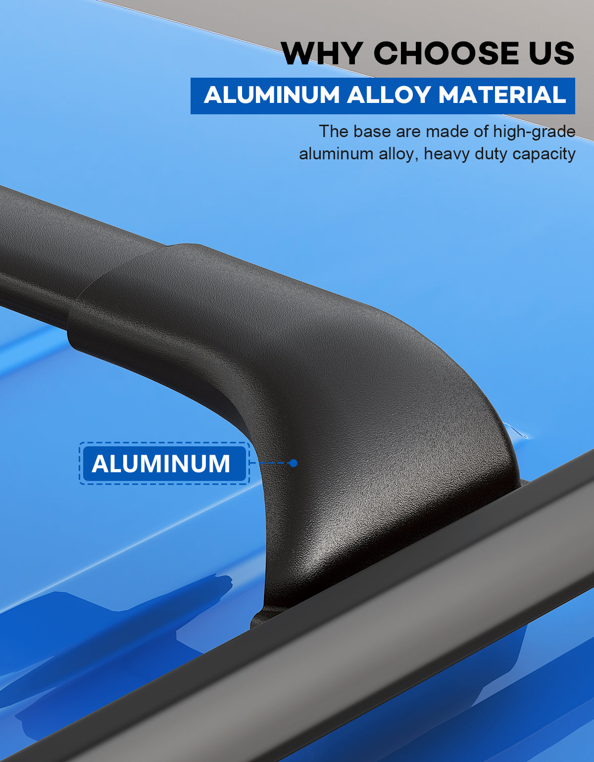 Roof Rack Cross Bars 220lbs Compatible with GMC Acadia 2017 2018 2019 2020 2021 2022 2023(with Raised Rails)