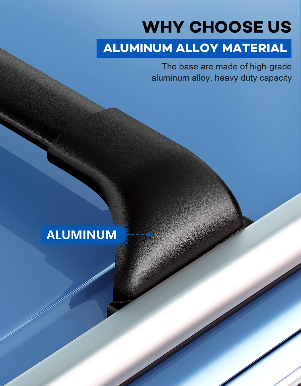 KINGGERI Roof Rack Cross Bars 220lbs Compatible with Cadillac XT4 2019-2025