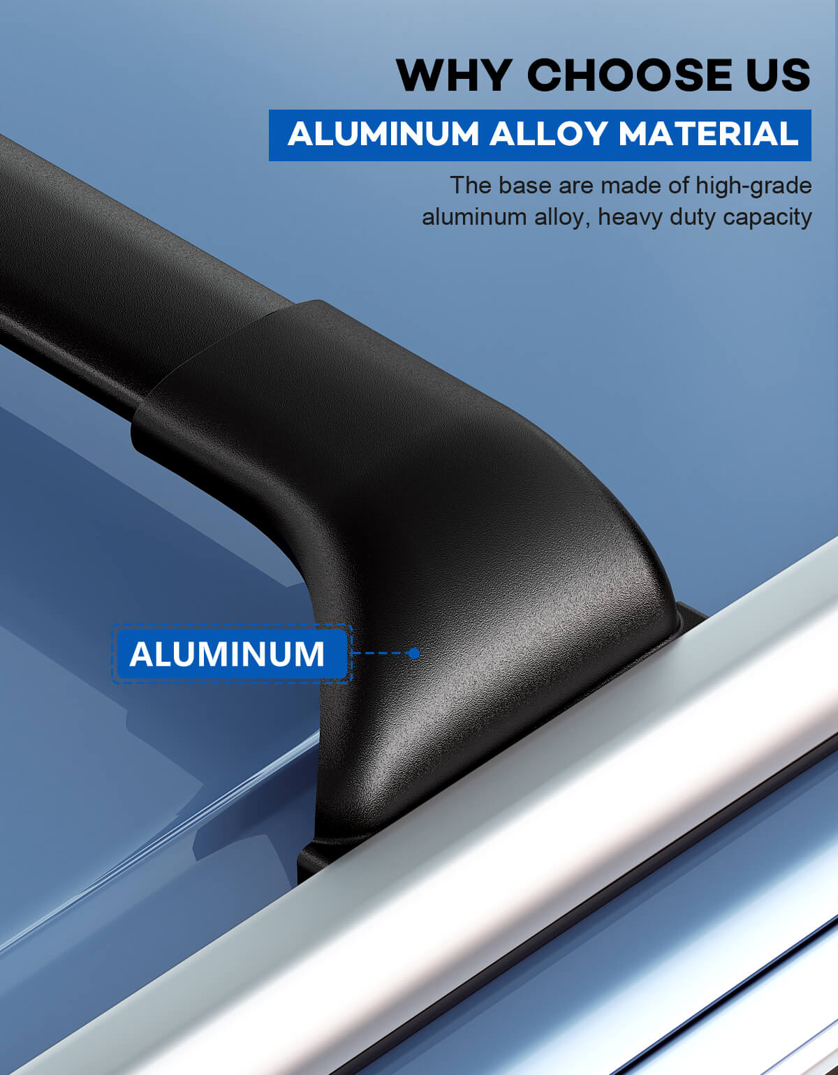 KINGGERI Roof Rack Cross Bars 220lbs Compatible with Jeep Compass 2018-2025