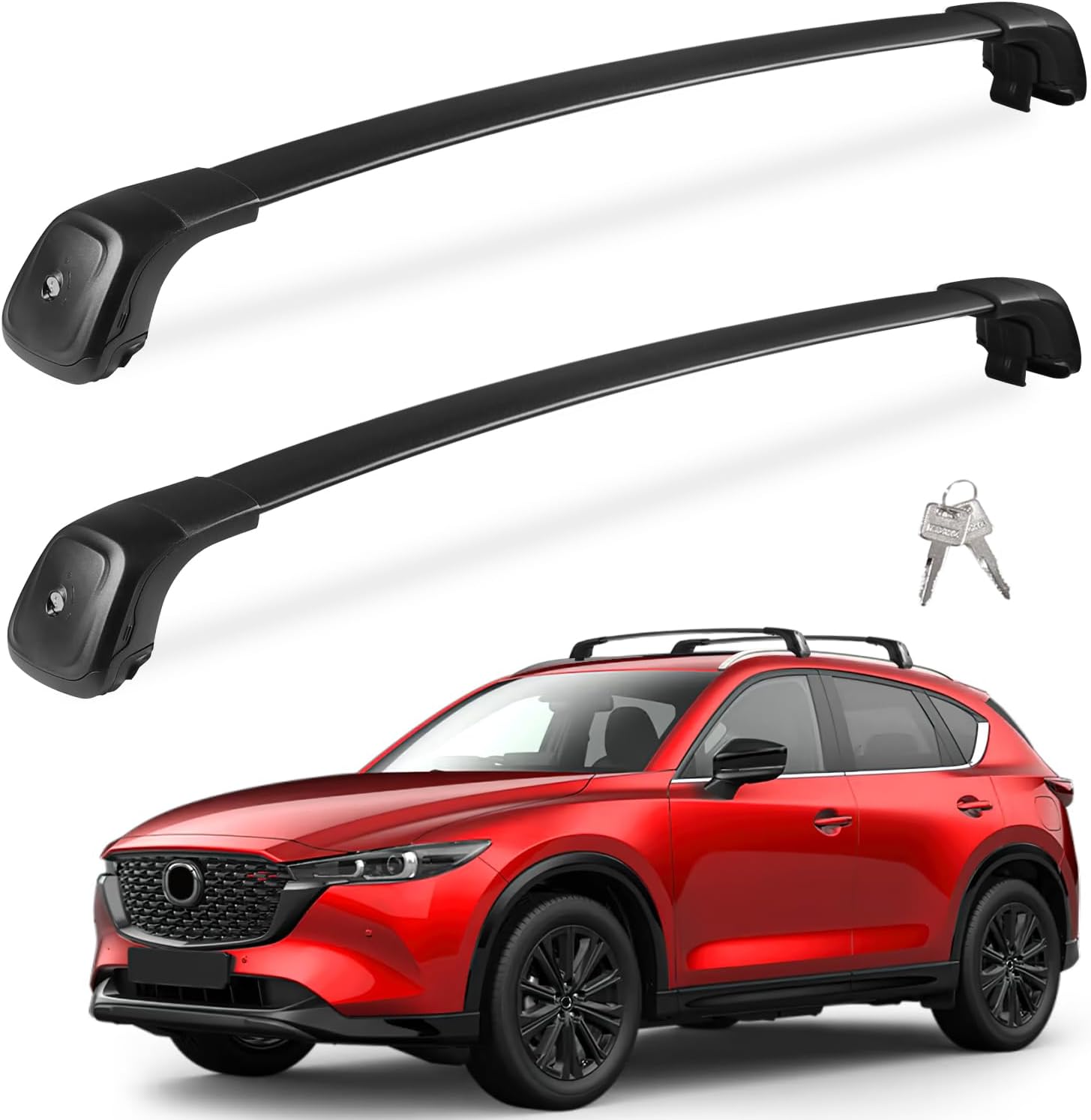 Lockable Roof Rack Cross Bars 260lbs for Mazda CX5  2017-2025