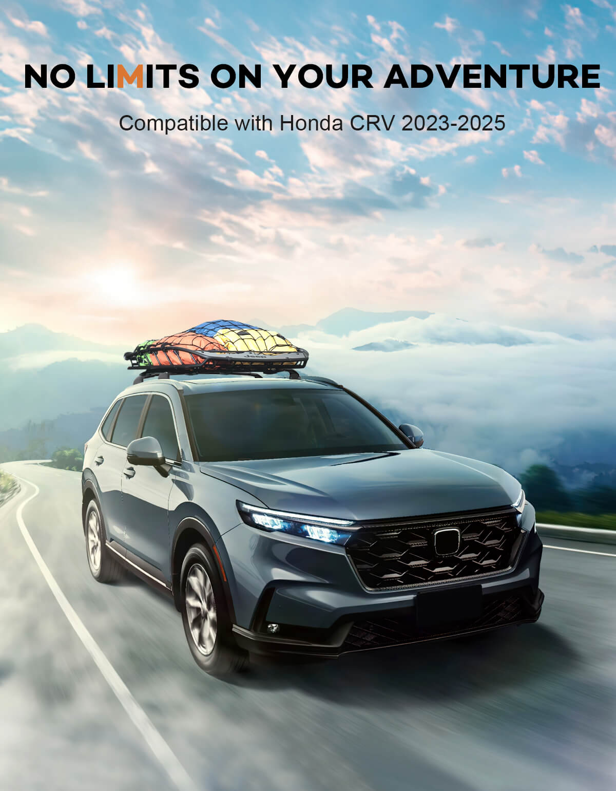 KINGGERI Roof Rack Cross Bars 220lbs Compatible with 2023-2025 Honda CRV CR-V & CRV Sport Hybrid