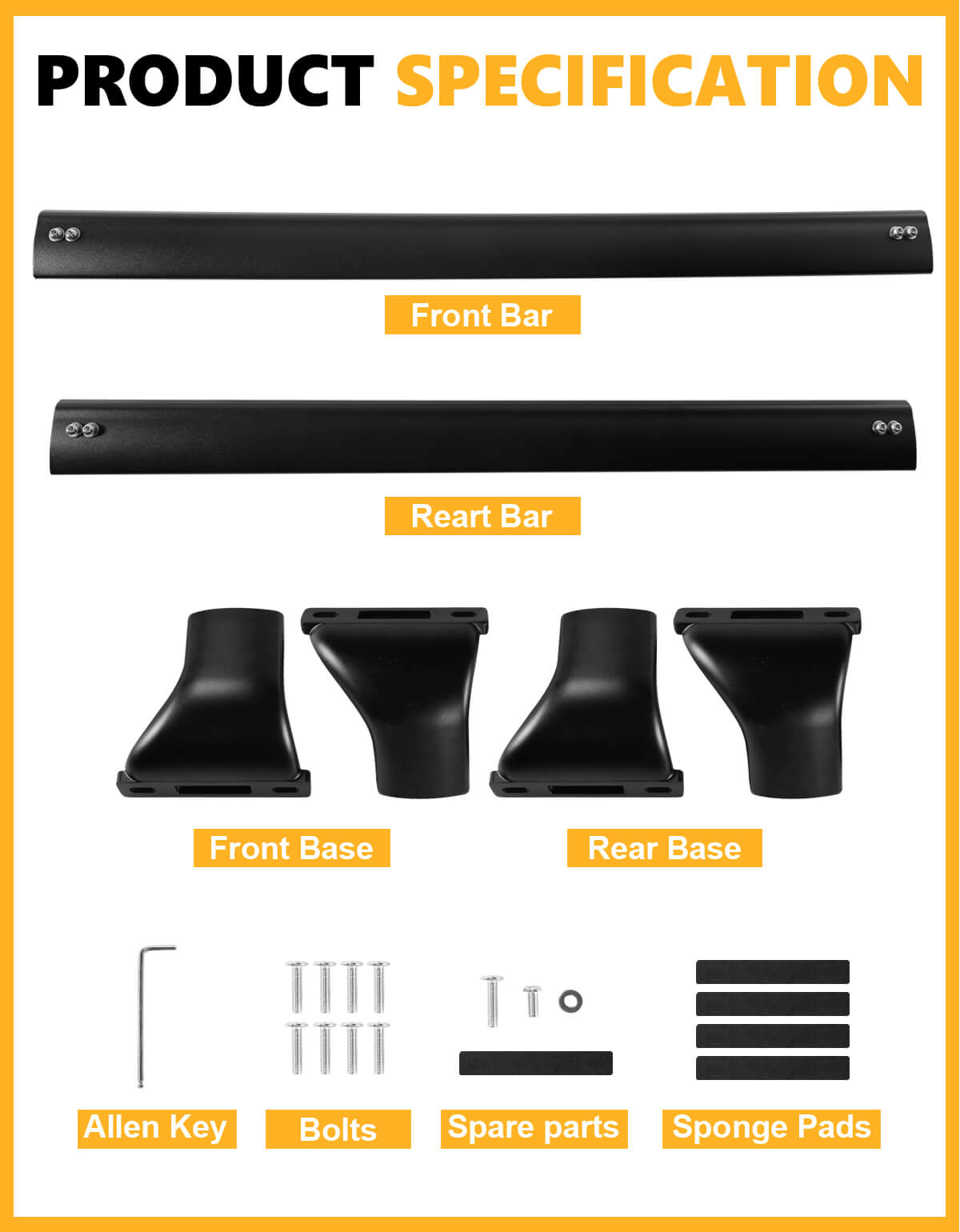 KINGGERI 220lbs Roof Racks Cross Bars Compatible with Chevrolet Chevy Bolt EUV 2017-2025 Bolt-EUV