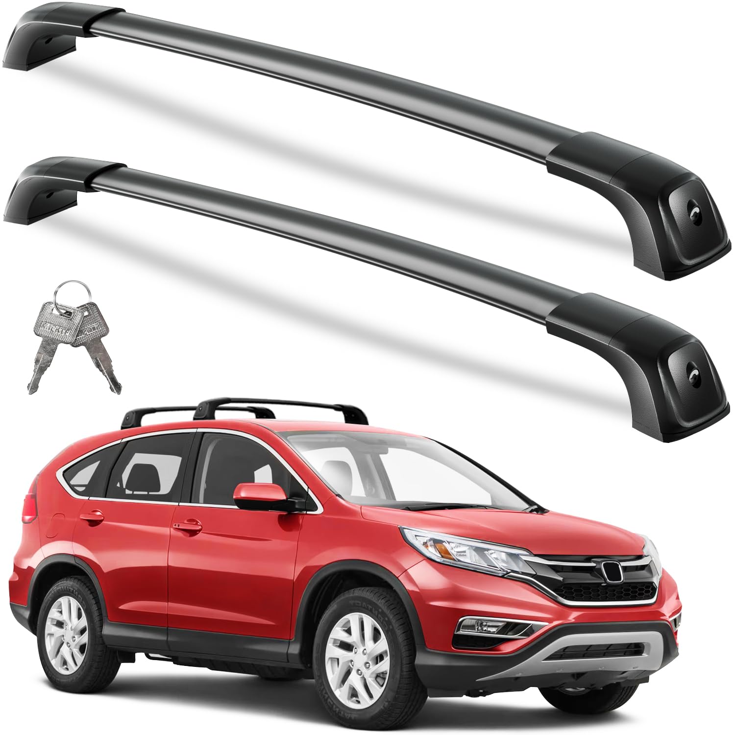 KINGGERI Roof Rack Cross Bars Fit for Honda CRV CR-V 2012-2016 (without Side Rails), Heavy Duty 260lbs Aluminum Roof Rails Crossbars