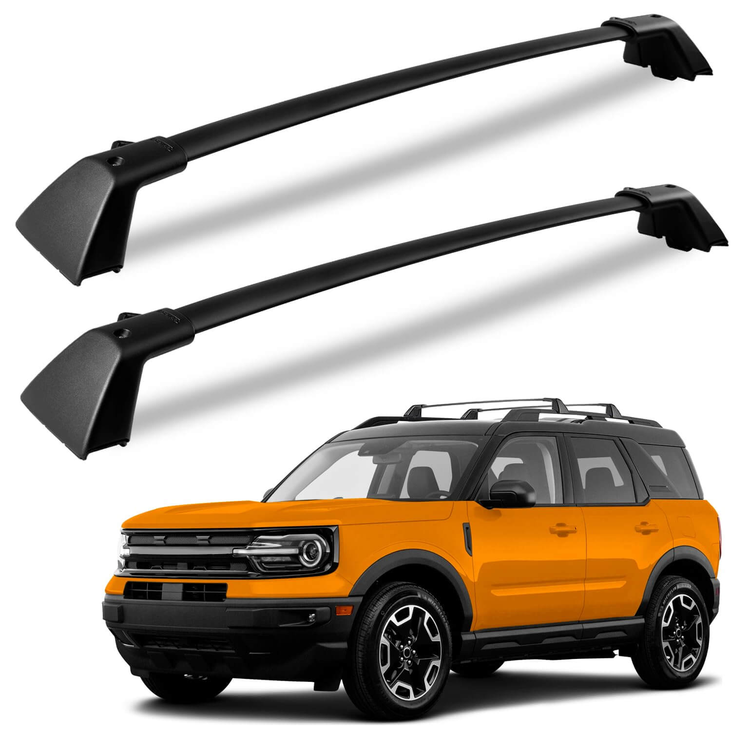 KINGGERI 265lbs Roof Racks Cross Bars Fit for Ford Bronco Sport (Off-Road) Badlands 2021-2025 & Outer-Banks 2022-2025 & First Edition 2021