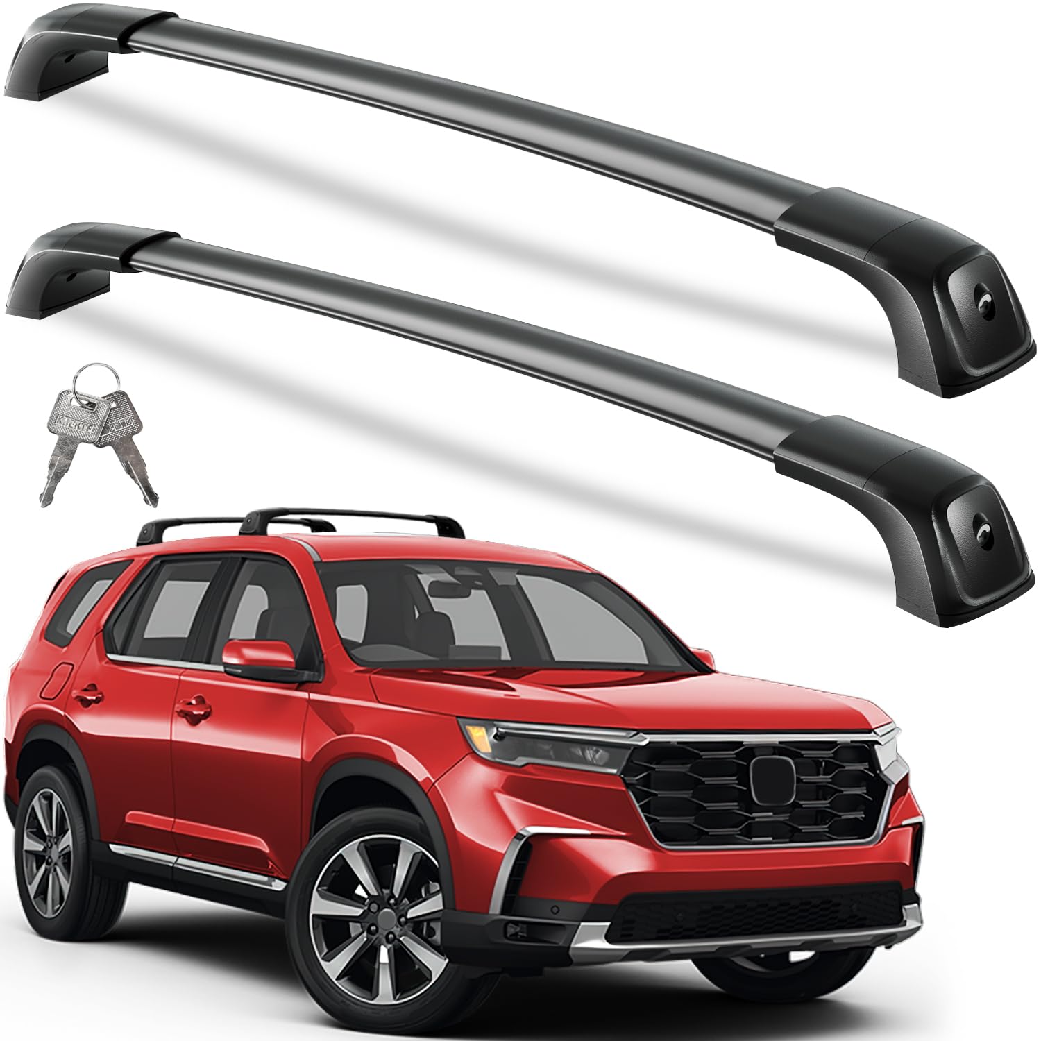 KINGGERI Roof Rack Cross Bars Compatible with Honda Pilot LX EX-L2023-2025 (Without Side Rails), Heavy Duty Aluminum