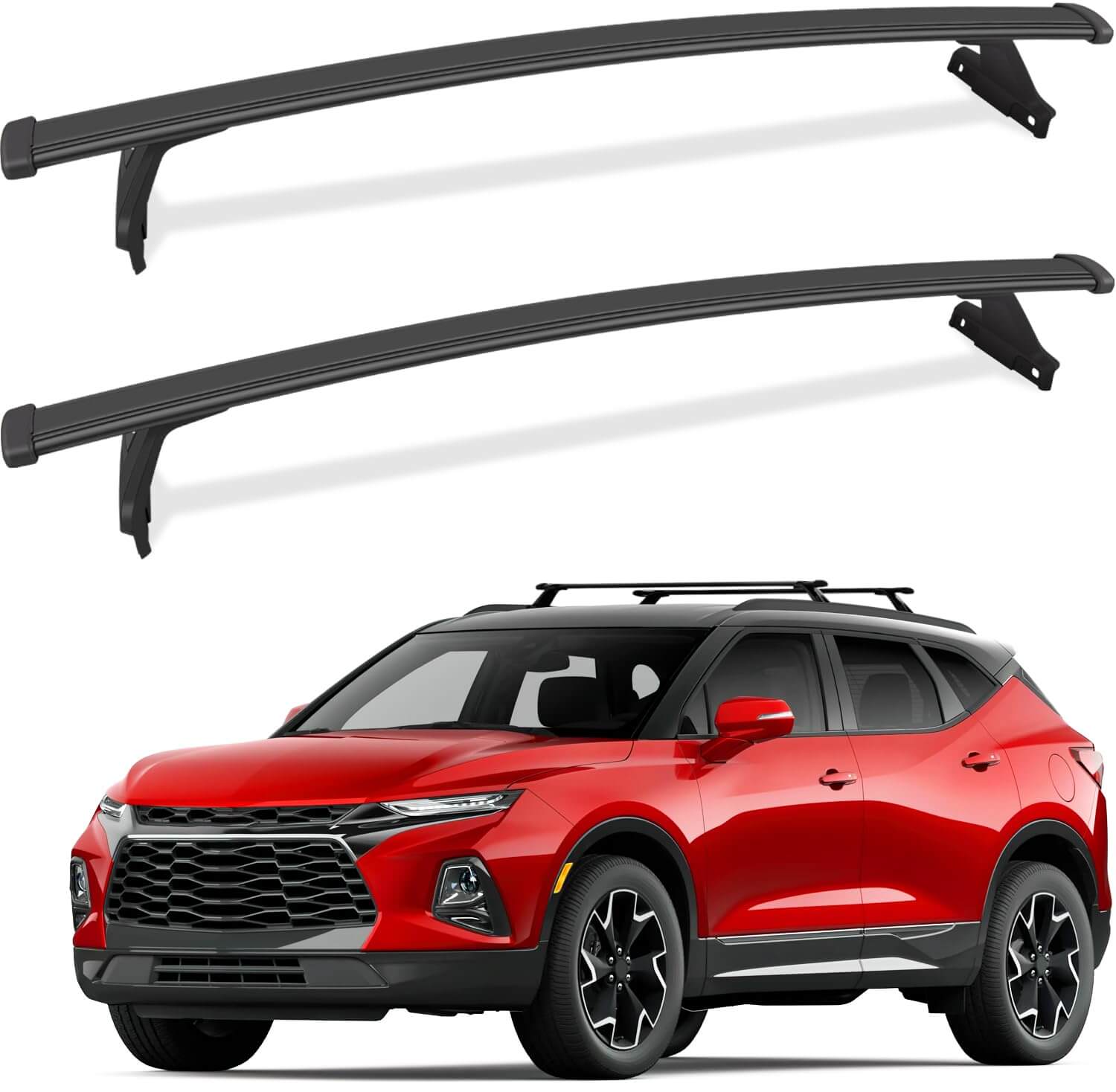 KINGGERI 220lbs Cross Bars Roof Racks Fit for Chevy Chevrolet Blazer 2019-2025 (Not for EV)