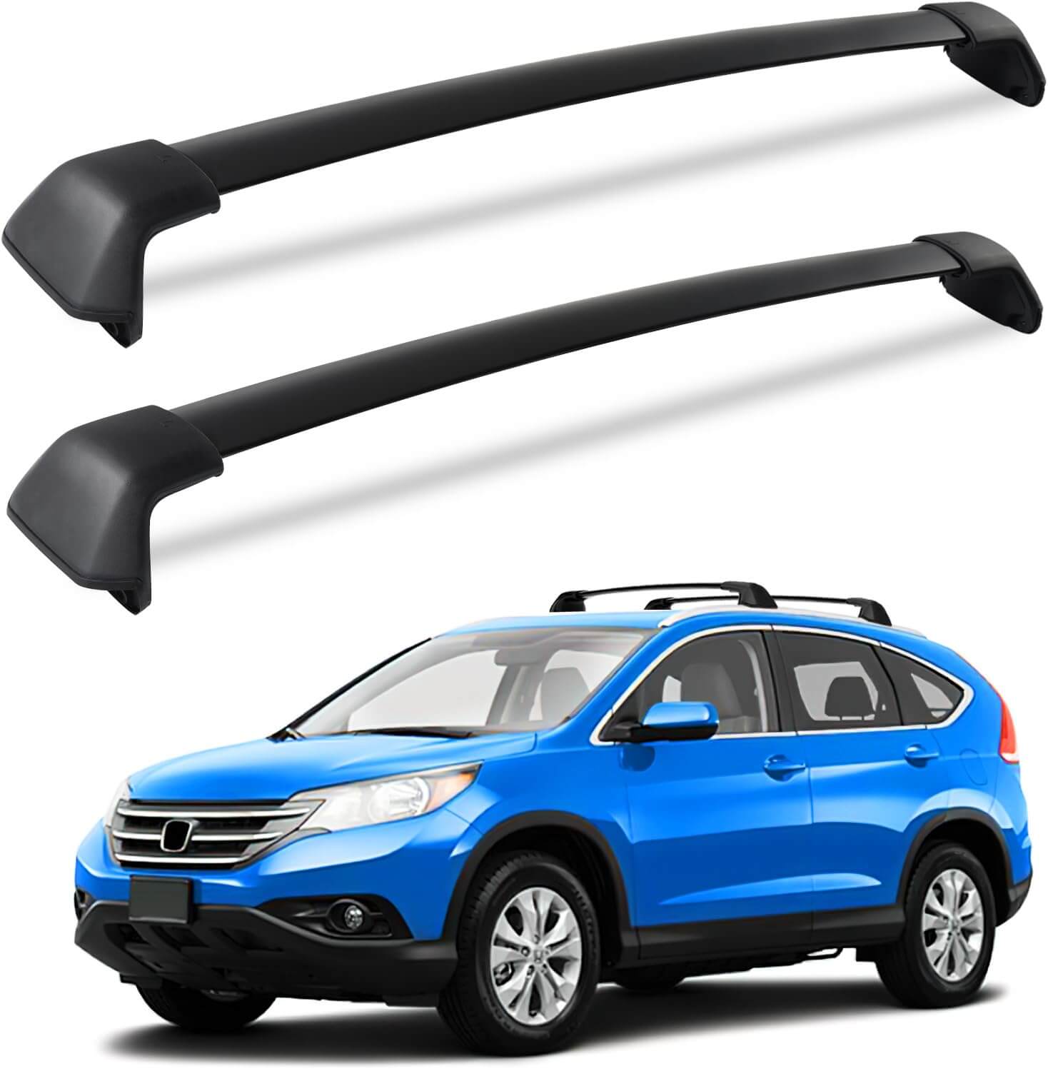 KINGGERI Roof Rack Cross Bars Fit for Honda CRV CR-V 2012-2016 with Side Rails, Heavy Duty Aluminum clampers and Bars Cargobar