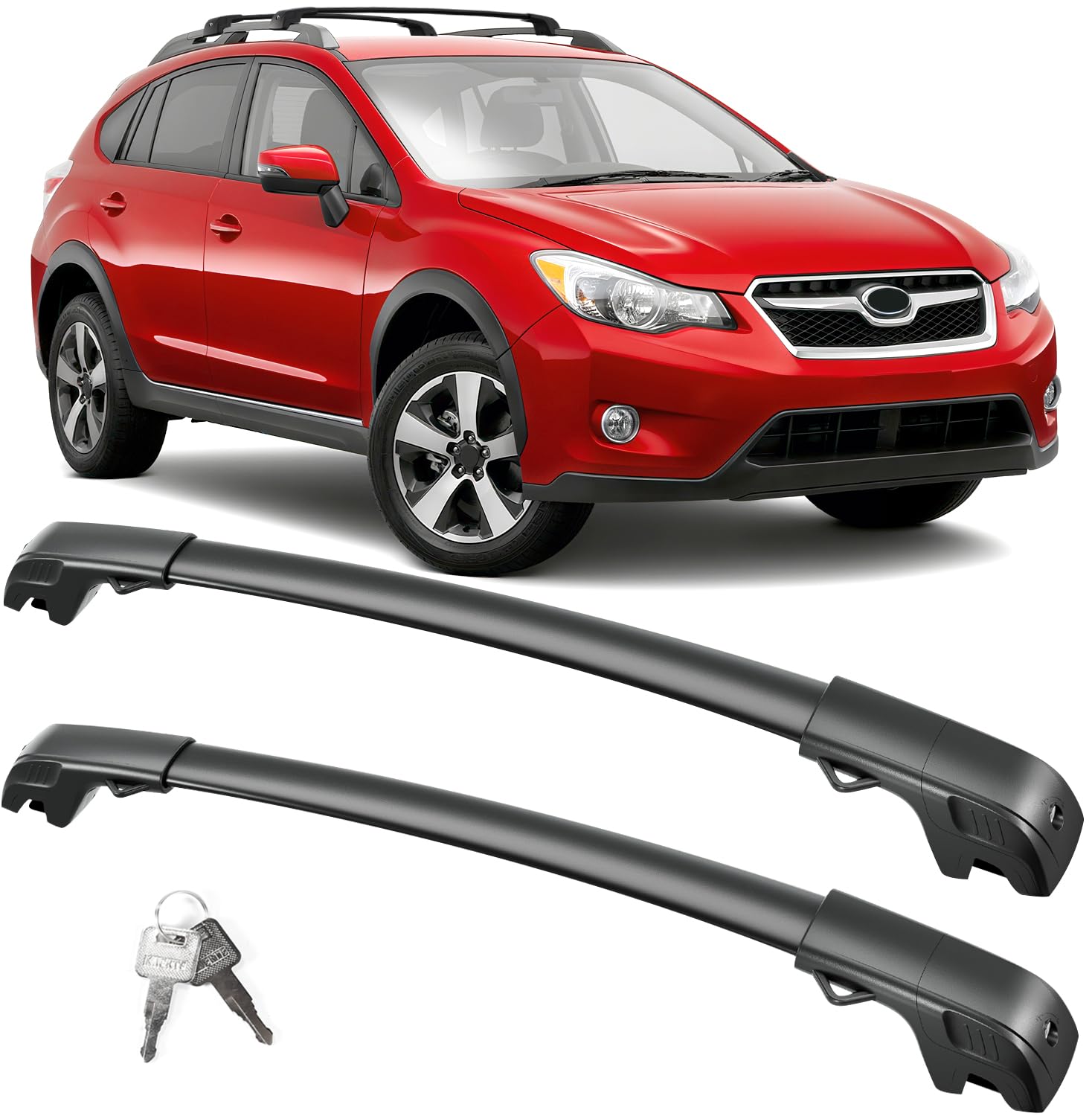 Lockable Roof Rack Cross Bars 220lb Compatible with Subaru XV crosstrek 2013-2017