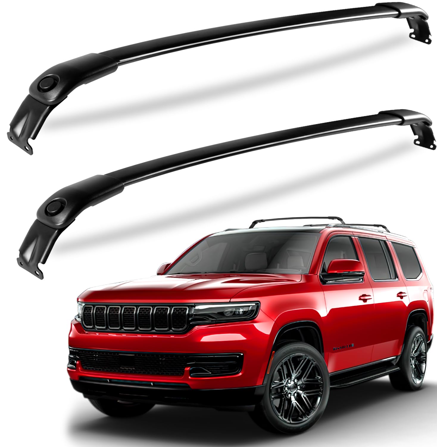 KINGGERI Roof Rack Cross Bars Compatible with 2022-2025 Jeep Wagoneer & Grand Wagoneer & Wagoneer L & Grand Wagoneer L