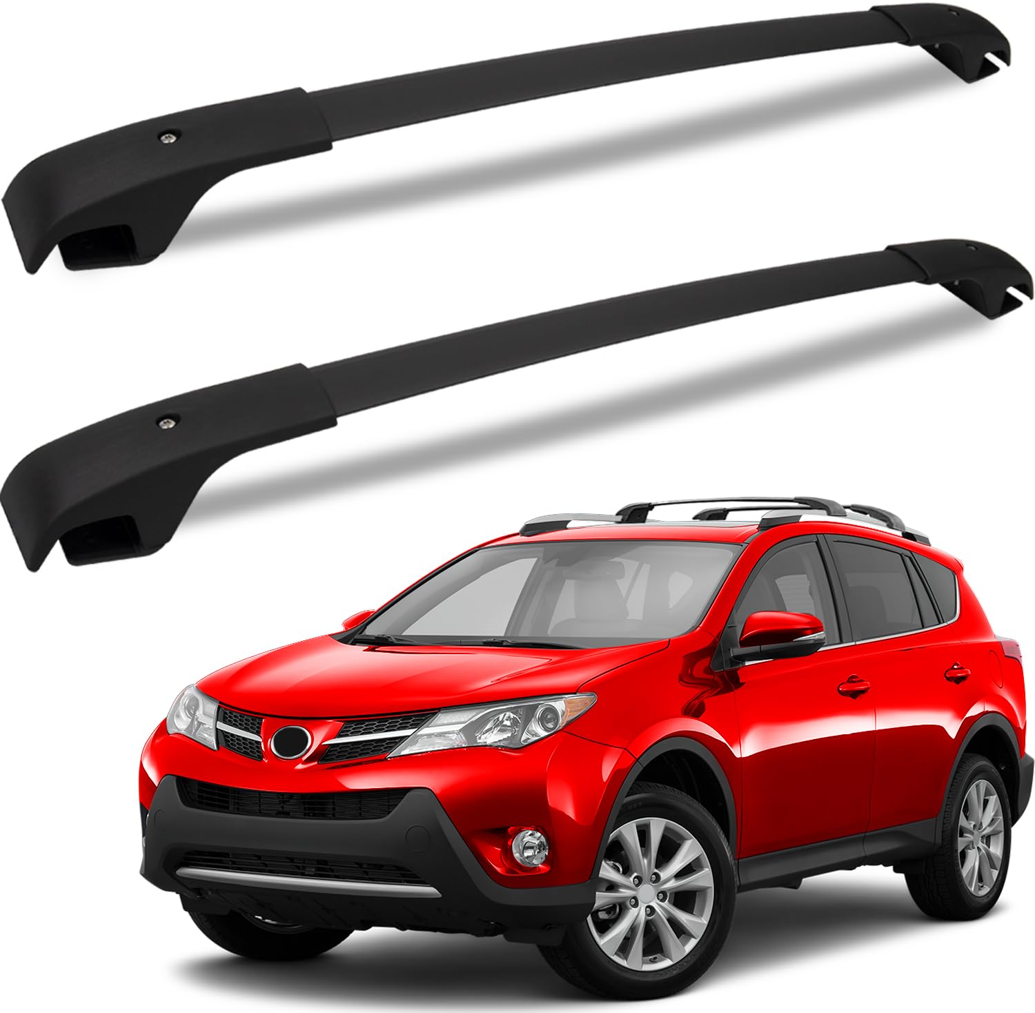 KINGGERI Roof Racks Cross Bars Compatible with Toyota RAV4 2013-2018 with Side Rails