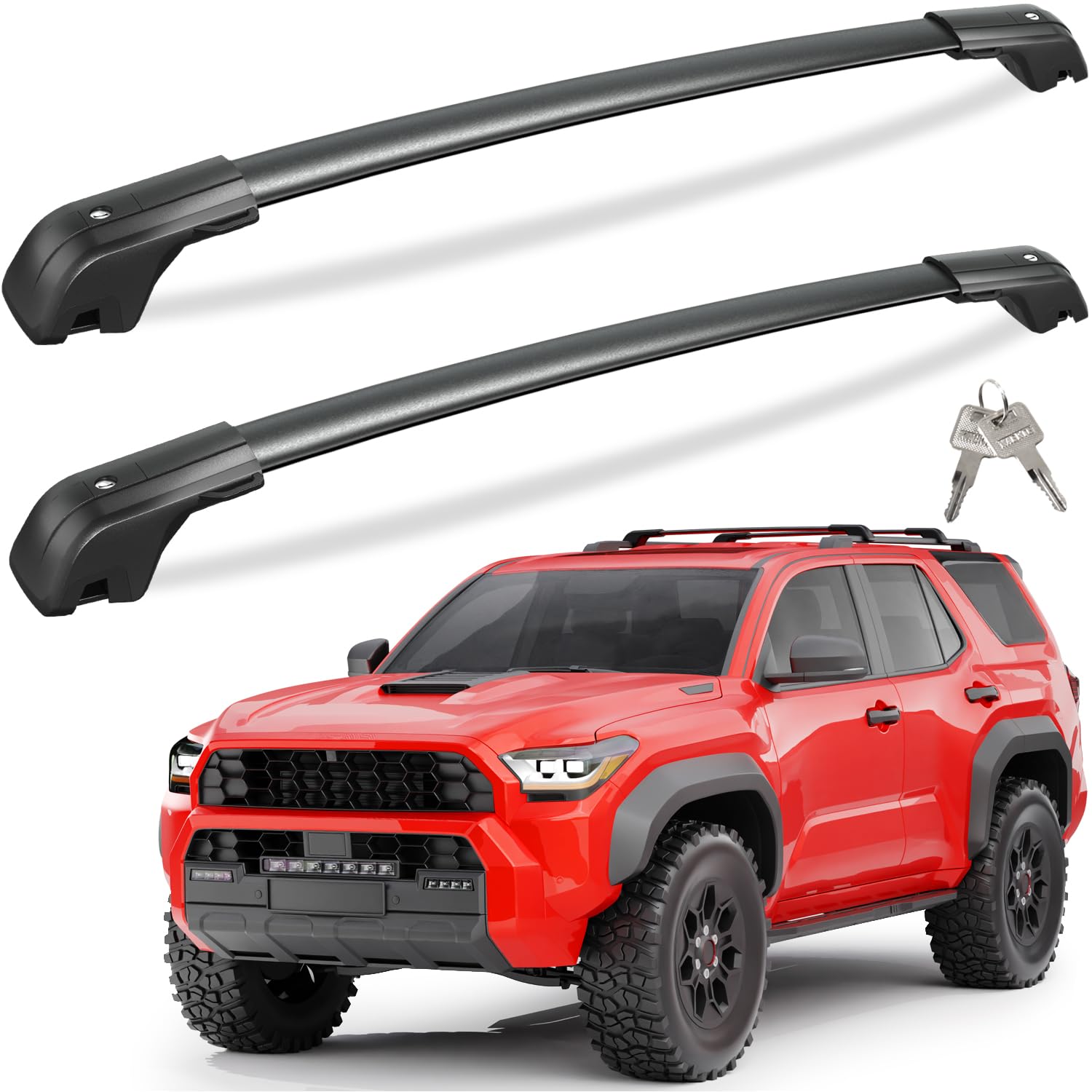 KINGGERI 260lbs Roof Rack Cross Bars Compatible with Toyota 4Runner 2025 2026, Heavy Duty Anti-Theft Aluminum Roof Rails Crossbars