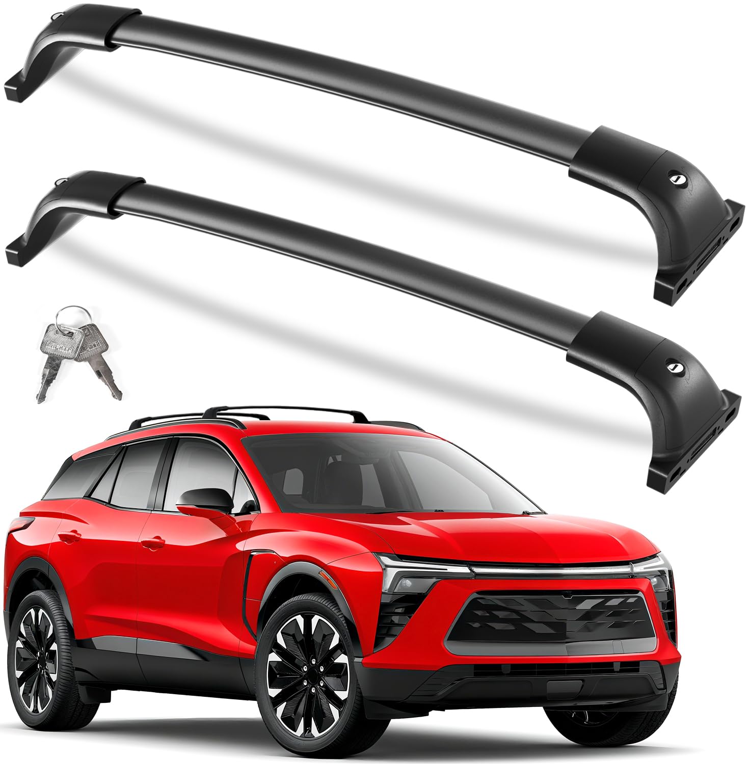 260lbs Lockable Roof Rack Cross Bars Compatible with Chevy Chevrolet Blazer EV 2024 2025