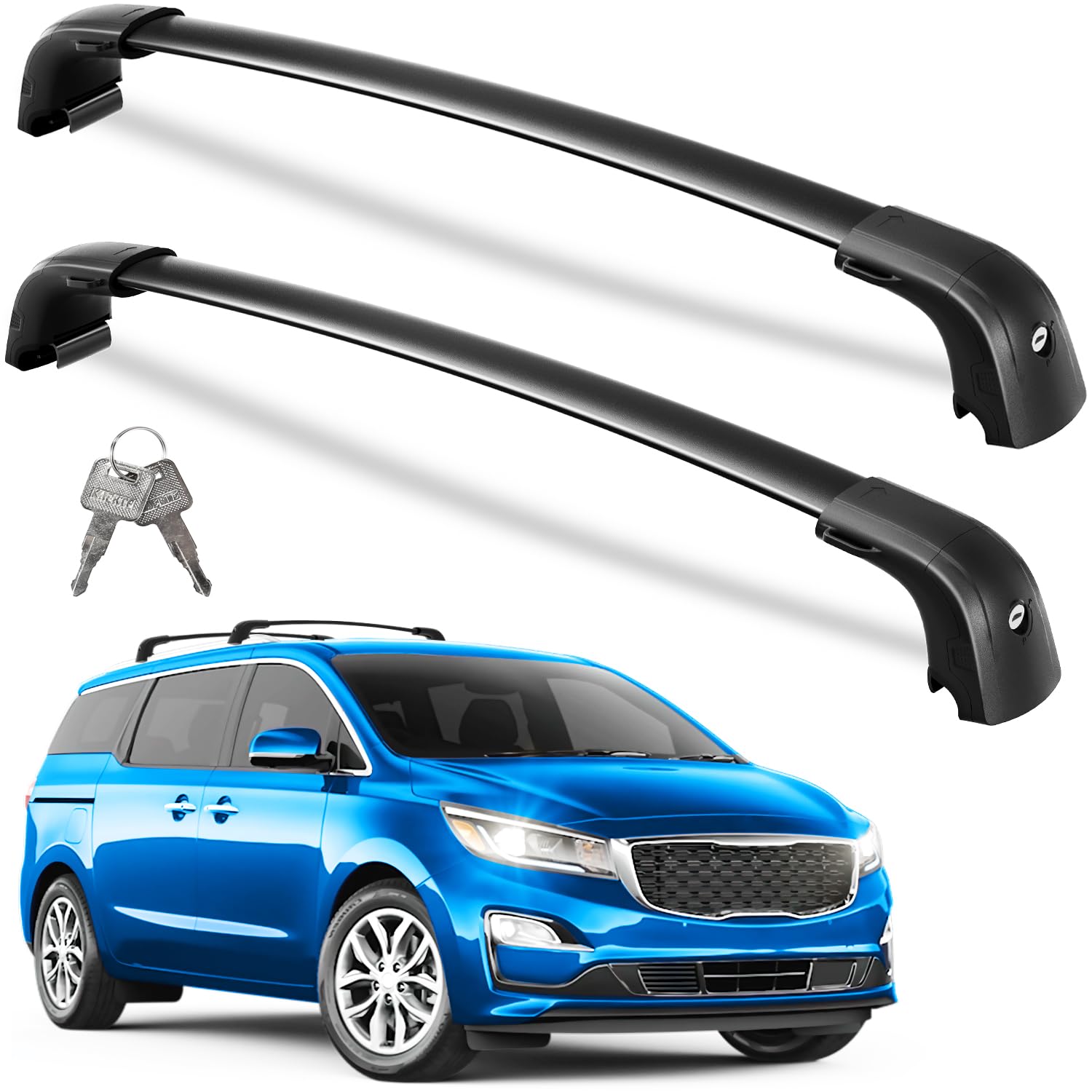 Roof Rack Cross Bars 220lbs Compatible with Kia Sedona 2015-2021