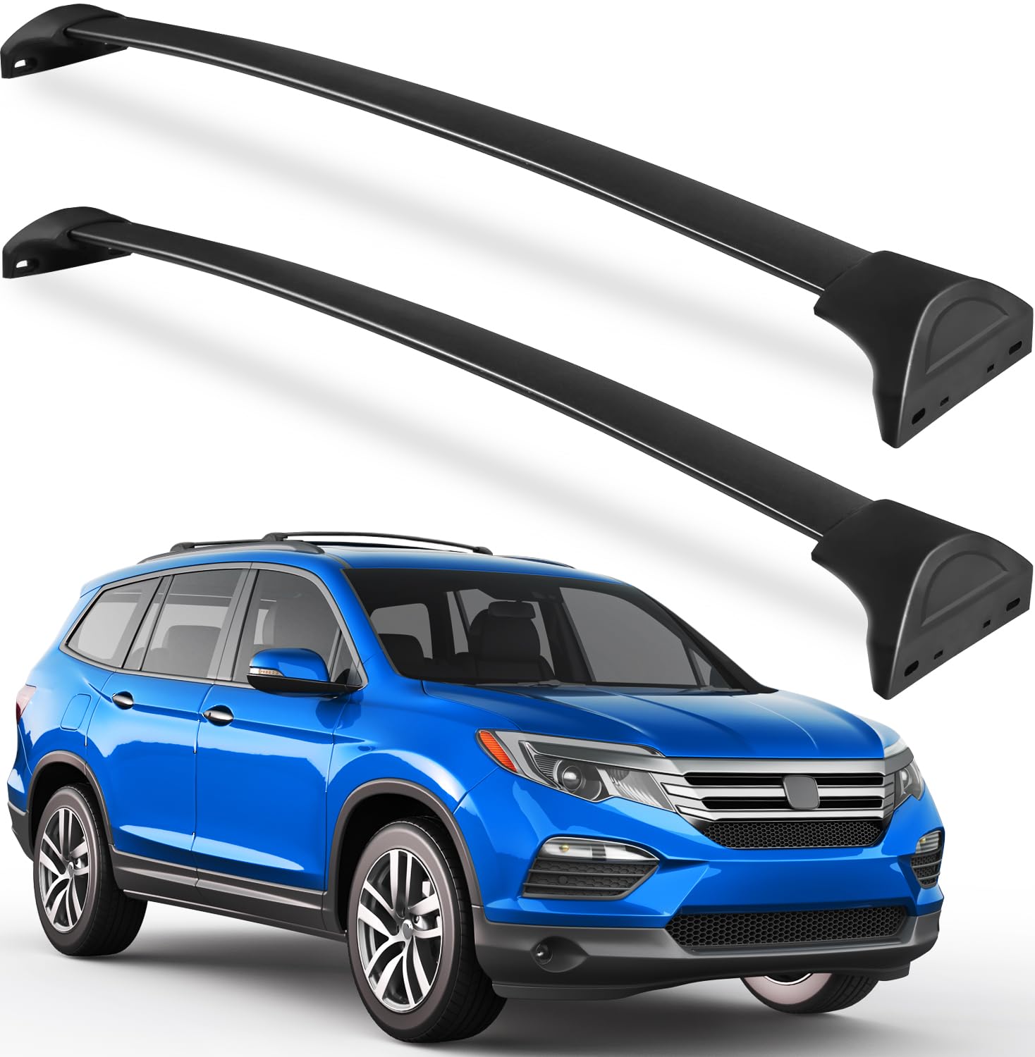 KINGGERI Roof Rack Cross Bars Compatible with Honda Pilot 2016-2022 with Flush Rails, Heavy Duty Aluminum