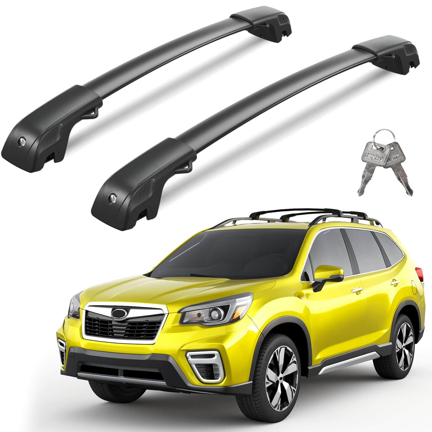 KINGGER 220lbs Roof Rack Cross Bars Lockable Compatible with Subaru Forester 2014-2025 (Not for Wilderness),Heavy Duty Aluminum