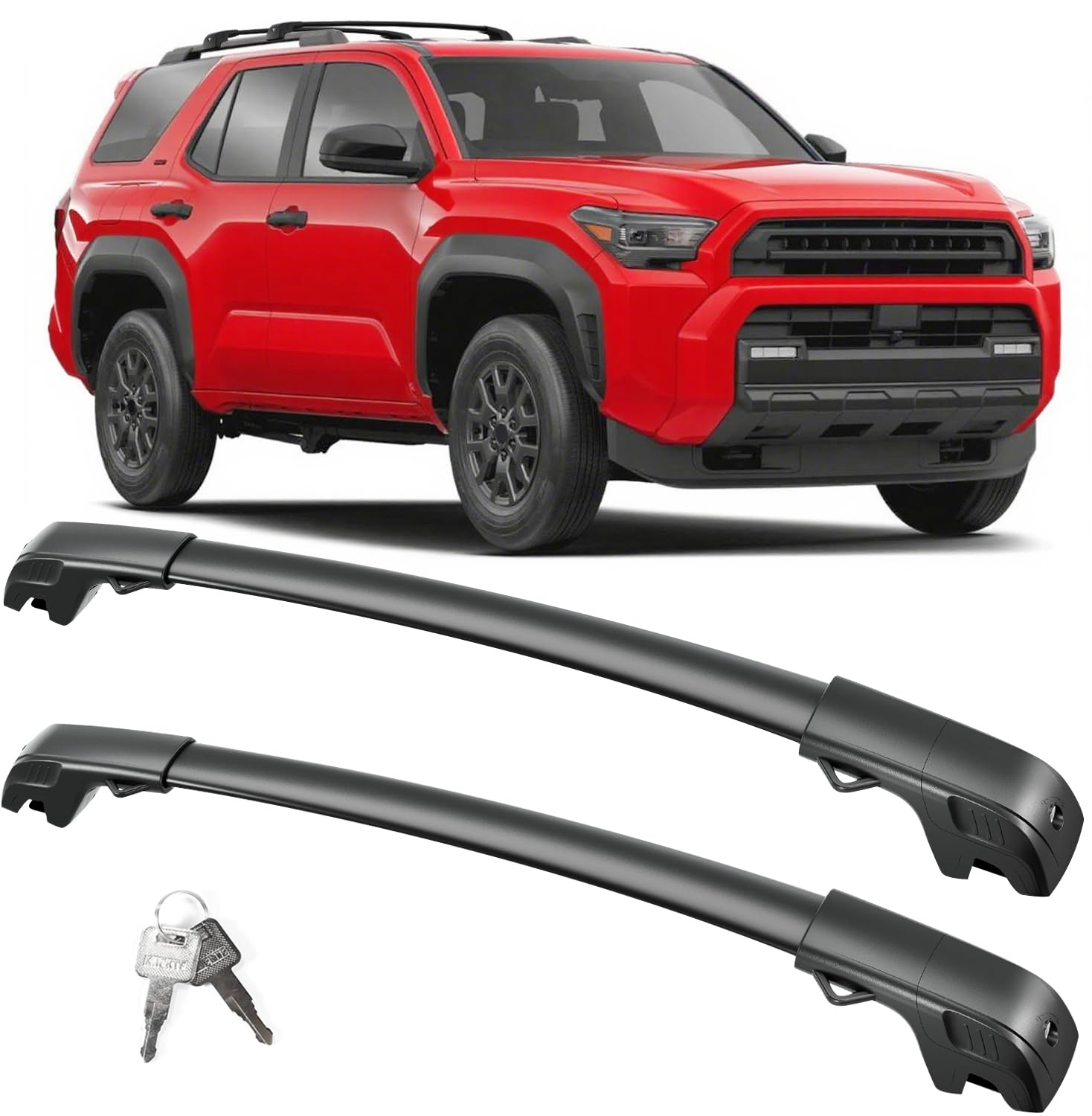 KINGGER Lockable Roof Rack Cross Bars 220lb Compatible with Toyota 4runner 2025, Heavy Duty Aluminum Roof Rails Crossbars Cargo Bars