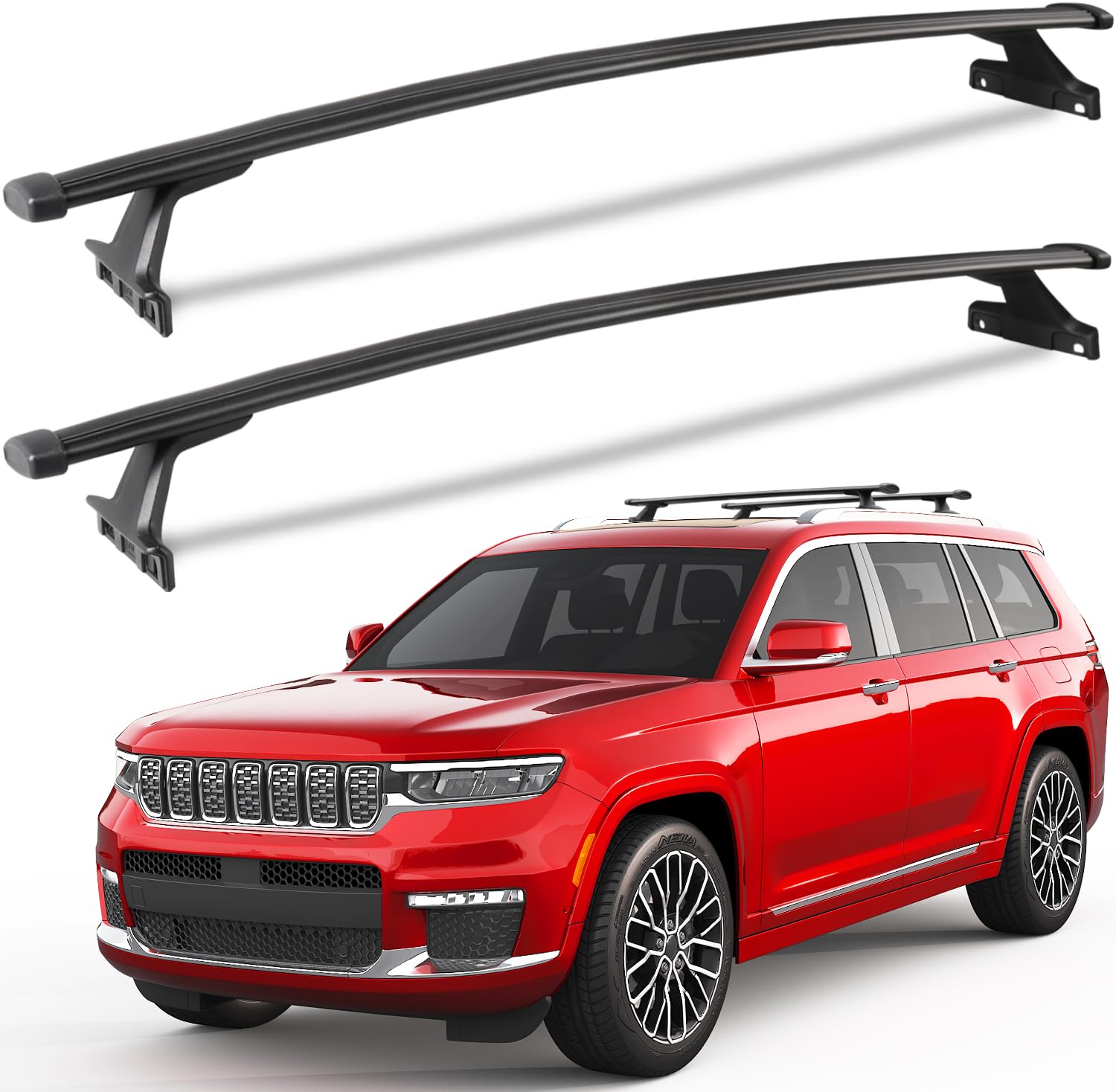 KINGGERI 220lbs Roof Racks Cross Bars Fit for Jeep Grand Cherokee L 2021-2025 & Grand Cherokee 2022-2025