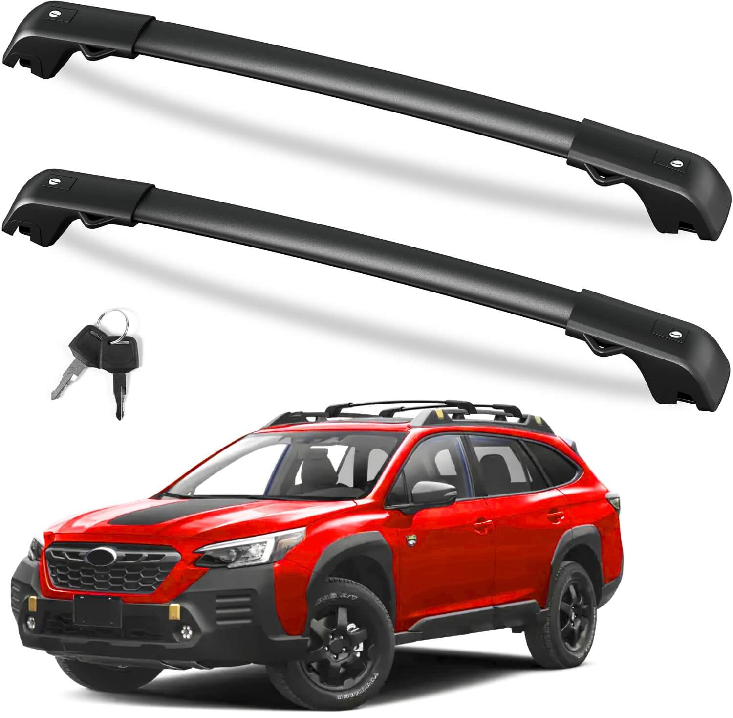 KINGGERI Lockable Roof Rack Cross Bars 220lb Fit for Subaru Outback Wilderness 2022-2025, Heavy Duty Lockable Aluminum