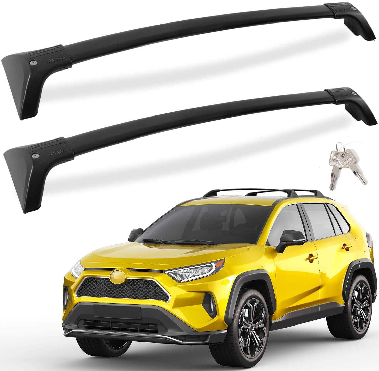 200 lbs Roof Rack Cross Bars Compatible with Jeep Wrangler JK JL Gladiator JT 2007-2025 with Anti-Theft Metal Lock