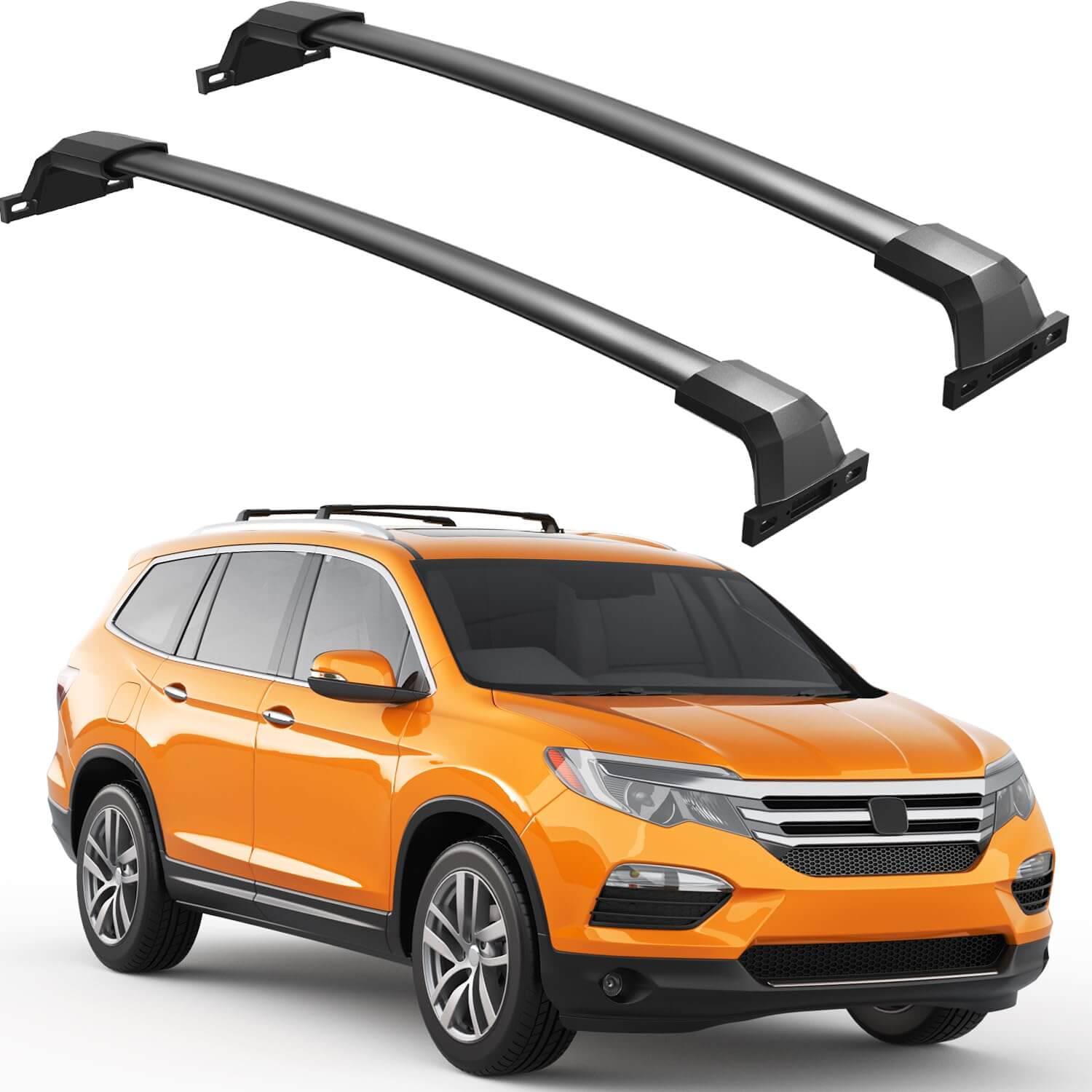 Roof Rack Cross Bars 220lbs Compatible with Honda Pilot 2016-2022 with Flush Rails, All-Metal Aluminum Heavy Duty